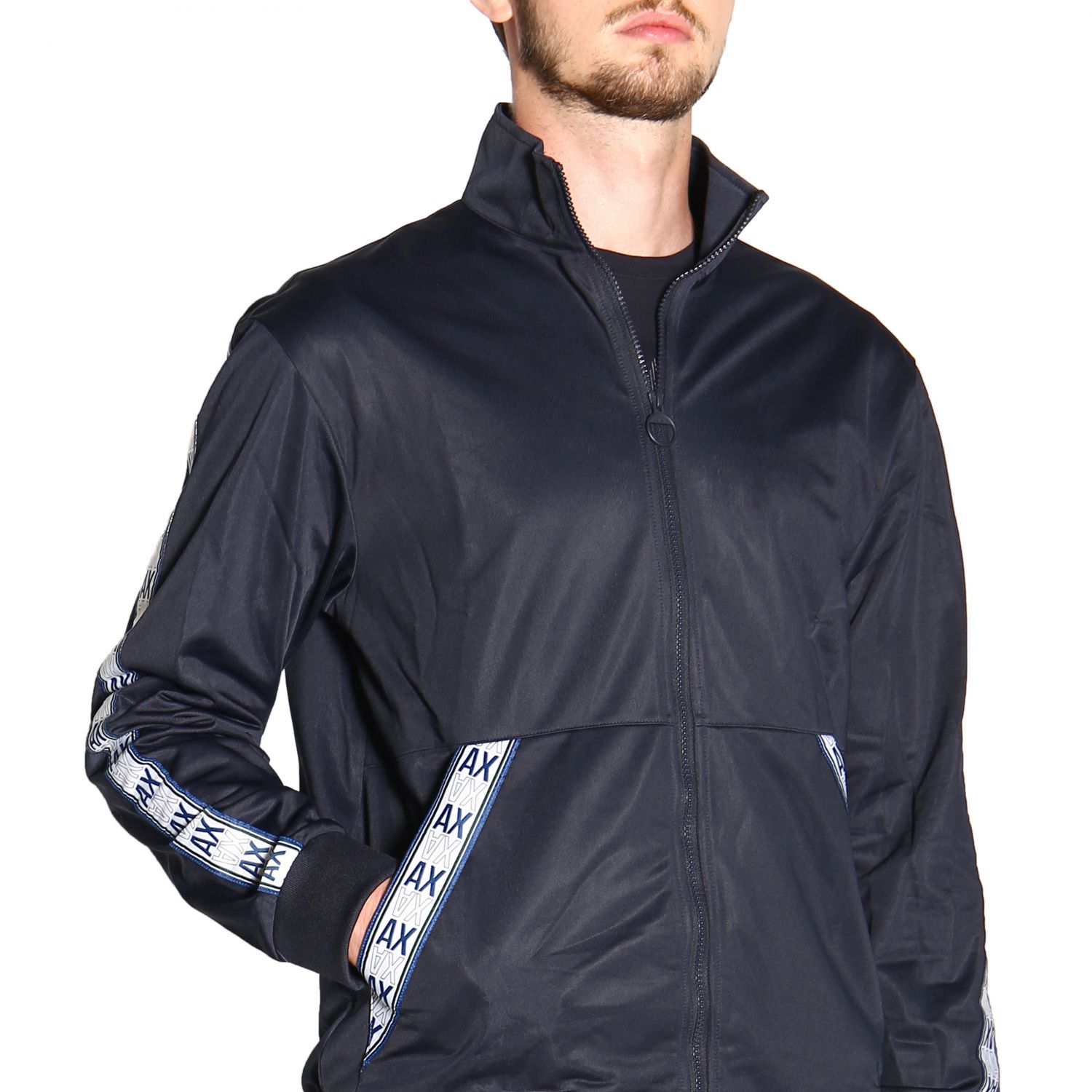 Armani Exchange Outlet Sweatshirt men Blue Sweatshirt Armani