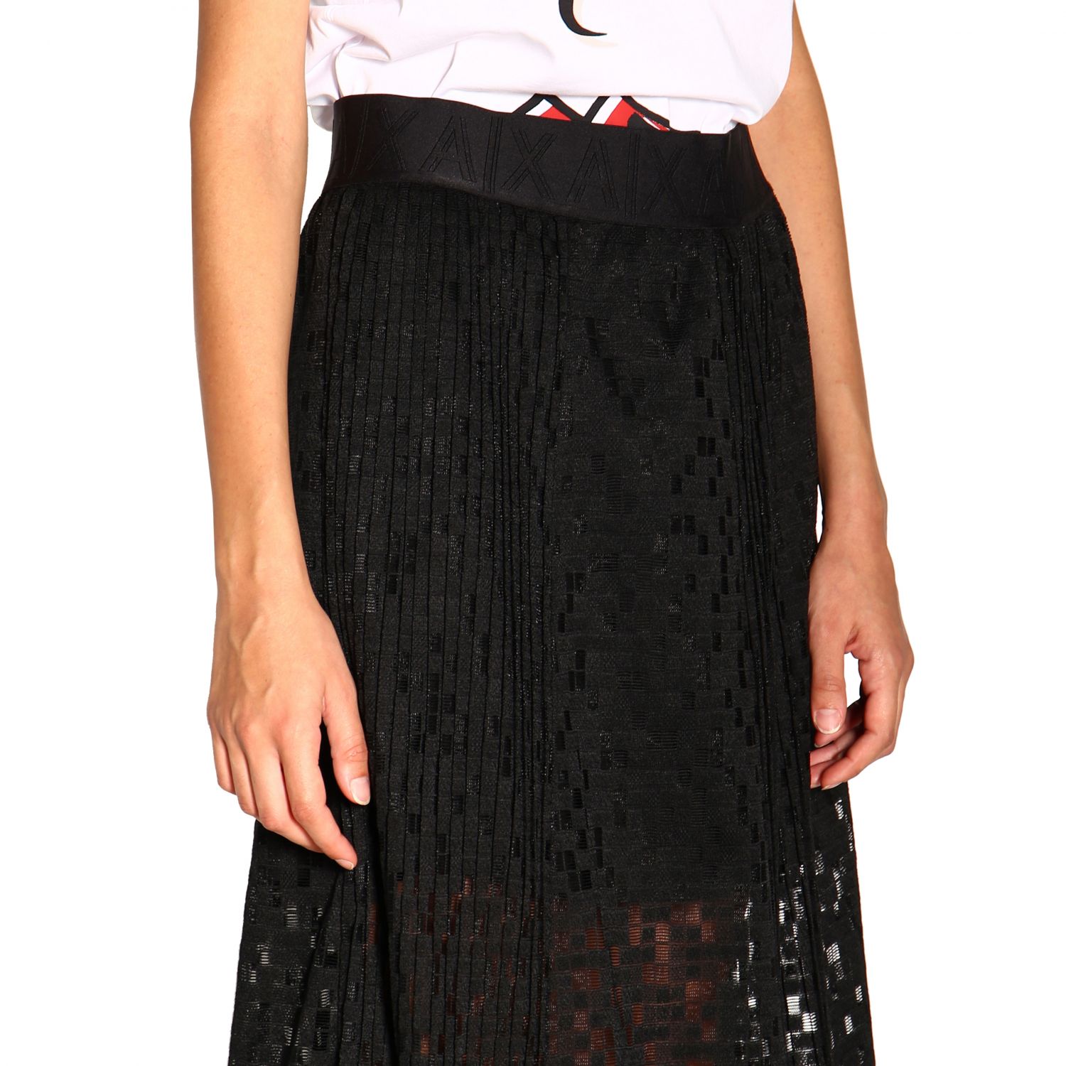 Armani Exchange Outlet: skirt for woman - Black | Armani Exchange skirt ...