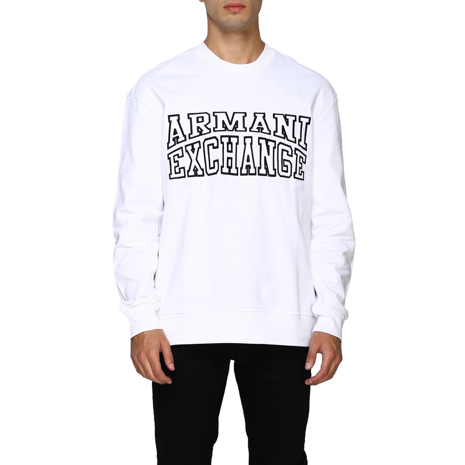 armani exchange white hoodie