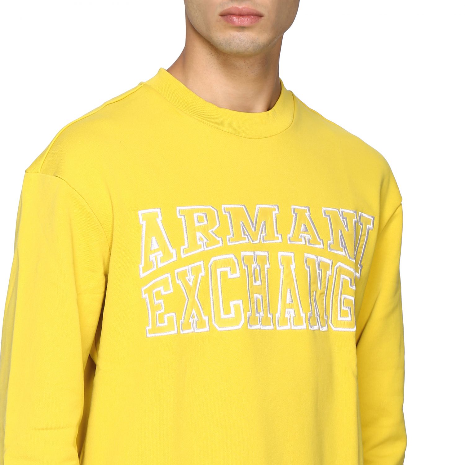 Armani Exchange Outlet sweatshirt for man Yellow Armani Exchange sweatshirt 6GZM99 ZJ1LZ