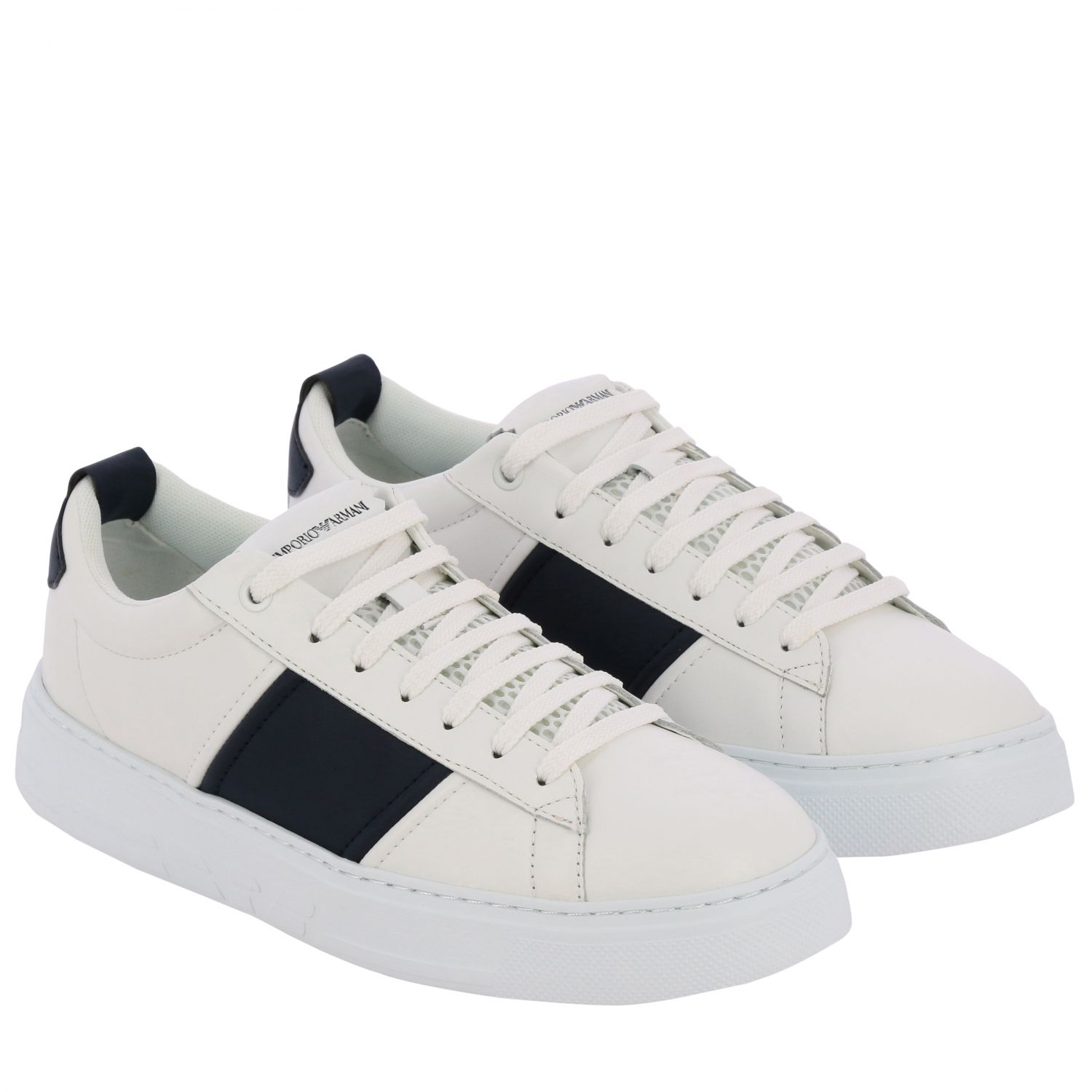 Emporio Armani Outlet: Sneakers men | Sneakers Emporio Armani Men White ...