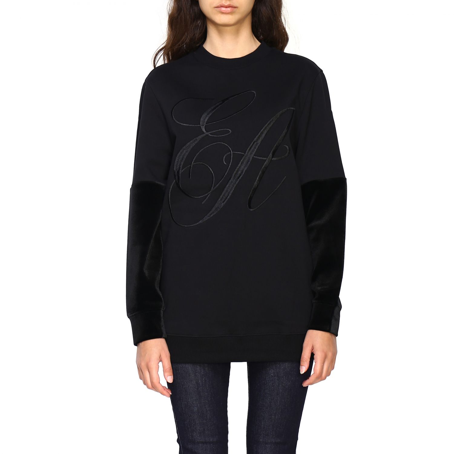 Emporio Armani Outlet: Sweatshirt women | Sweatshirt Emporio Armani ...