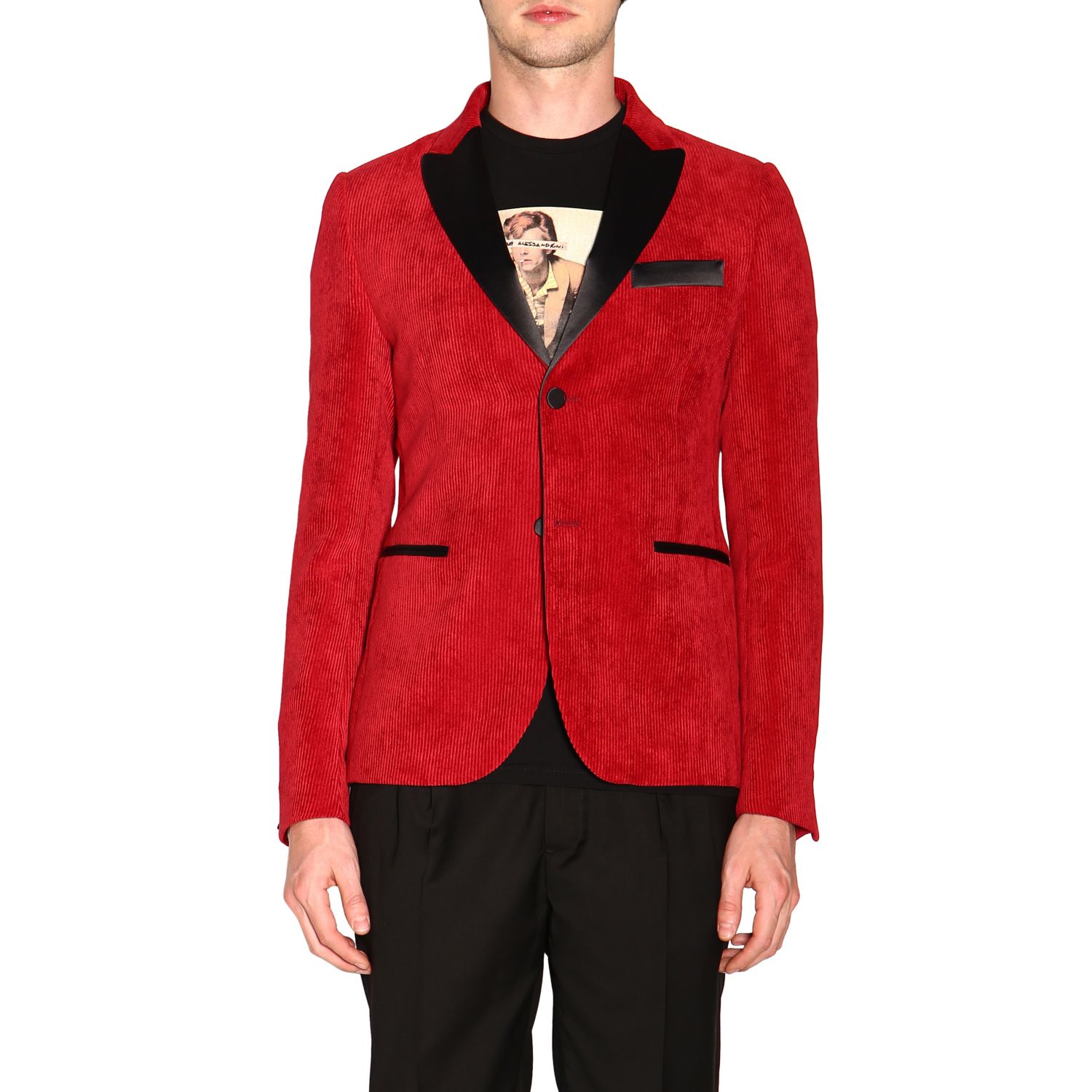 blazer rosso uomo