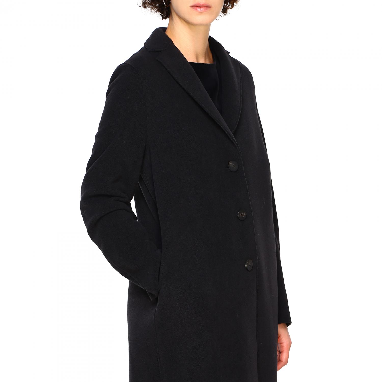 Harris Wharf London Outlet: coat for woman - Black | Harris Wharf ...