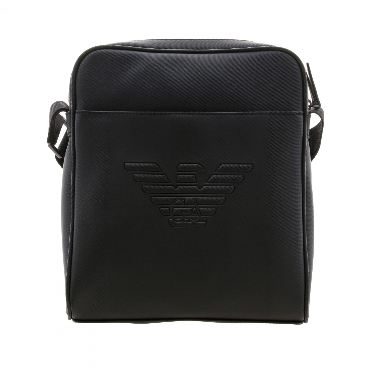 Emporio Armani Outlet: Borsello con logo aquila | Borsa A Tracolla Emporio  Armani Uomo Nero | Borsa A Tracolla Emporio Armani Y4M155 YFE6J GIGLIO.COM