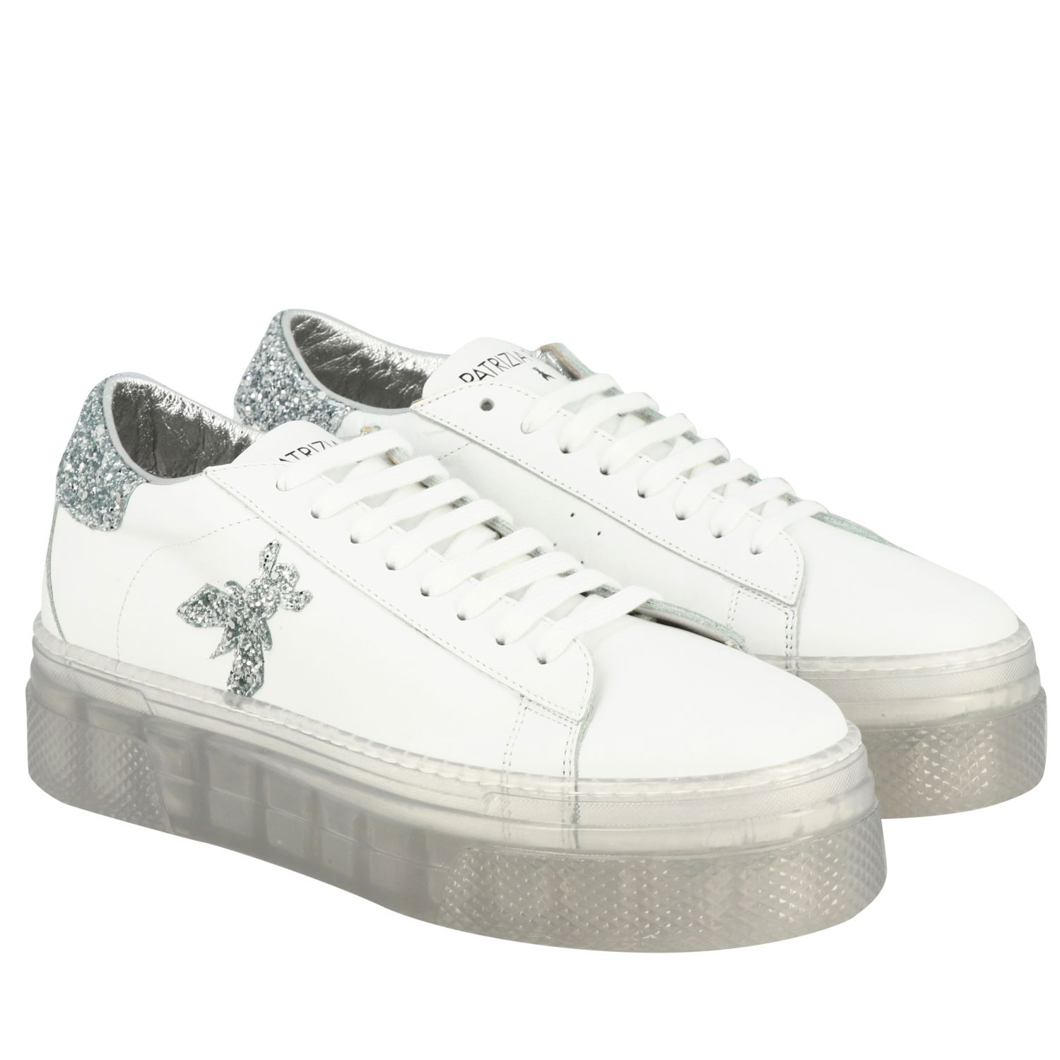 Patrizia Pepe Outlet: Sneakers women - White | Sneakers Patrizia Pepe  2V9265 A2GX GIGLIO.COM