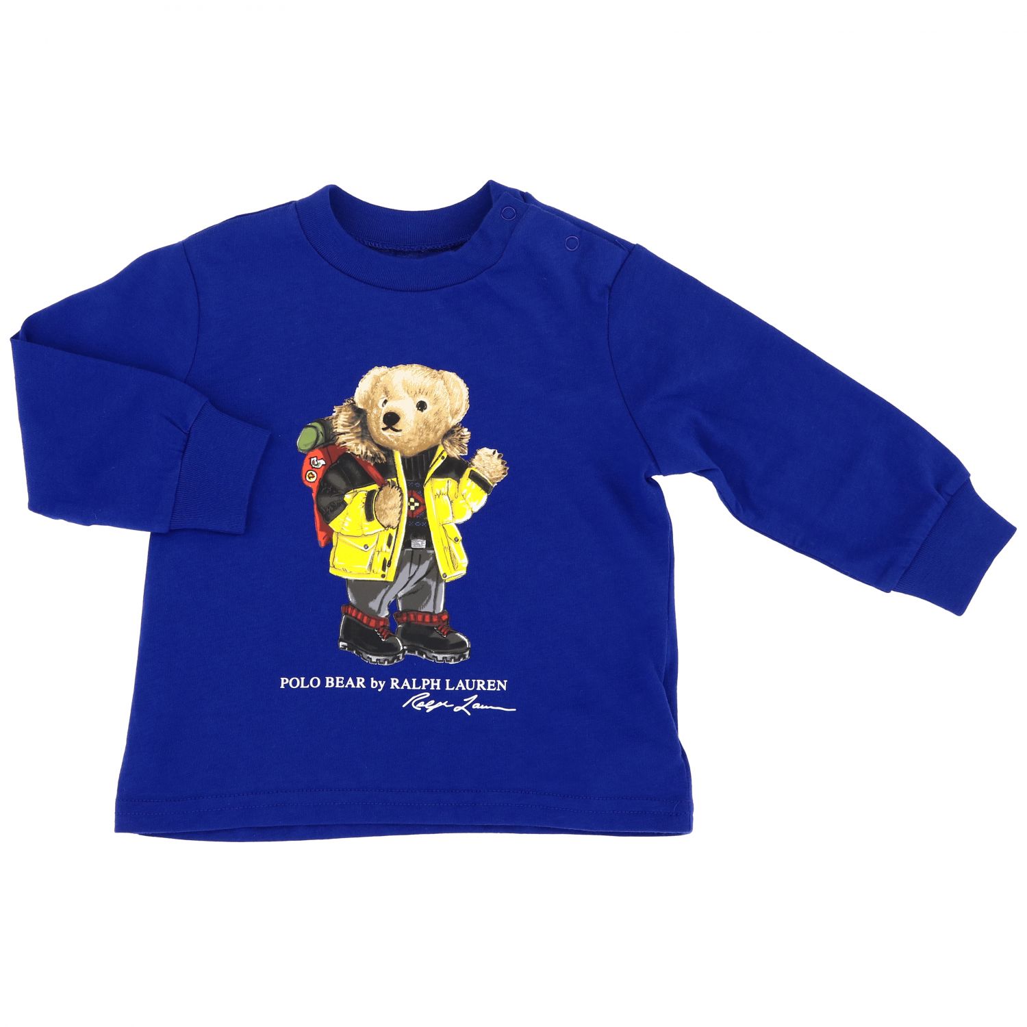 infant blue shirt