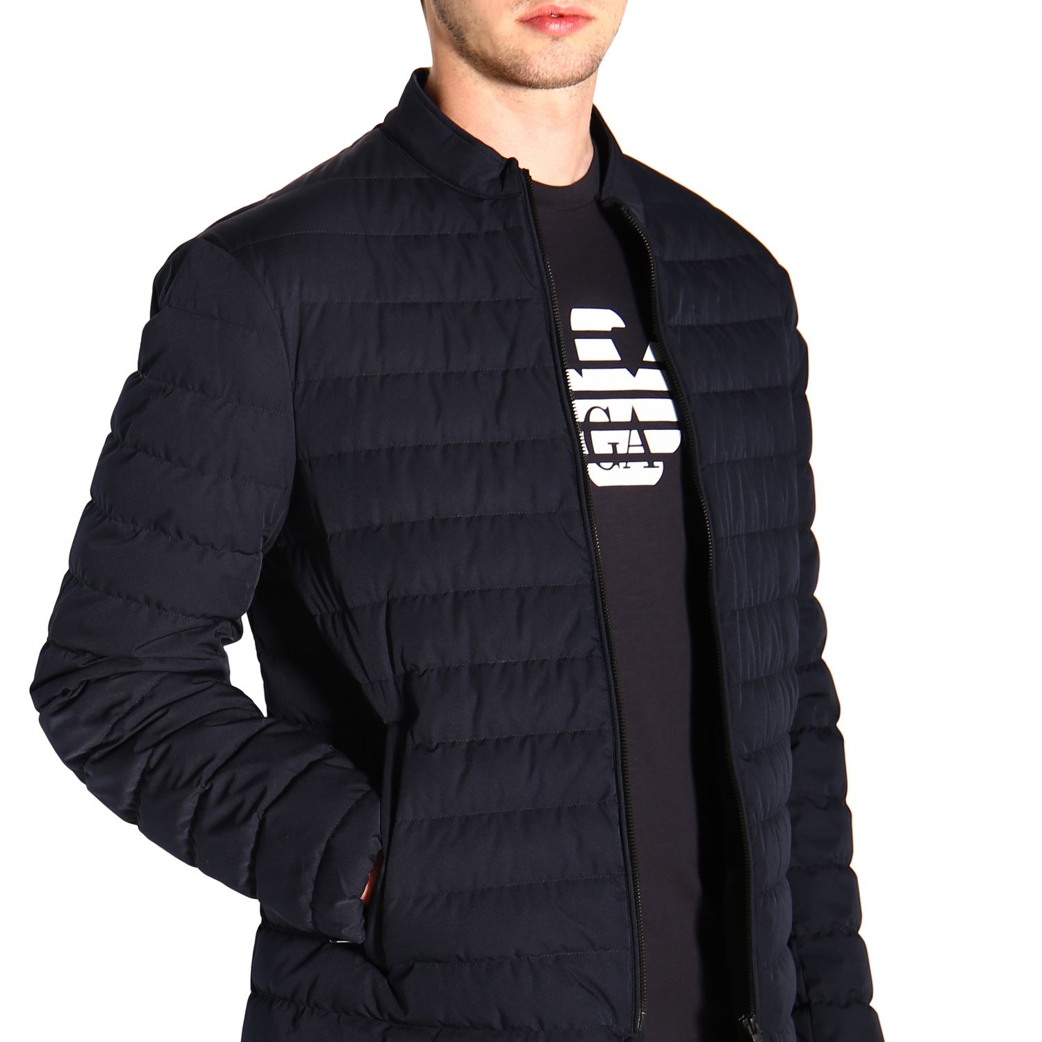 Emporio Armani Outlet: Jacket men | Jacket Emporio Armani Men Blue ...