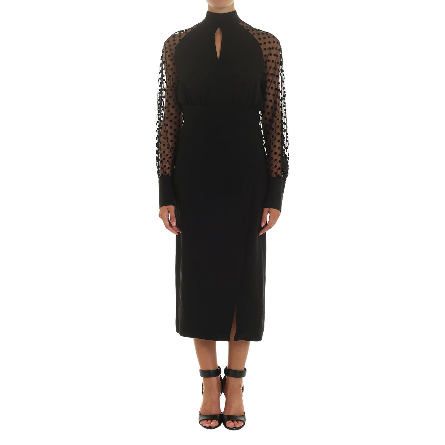 BALMAIN: dress for women - Black | Balmain dress SF06889X279 online on ...