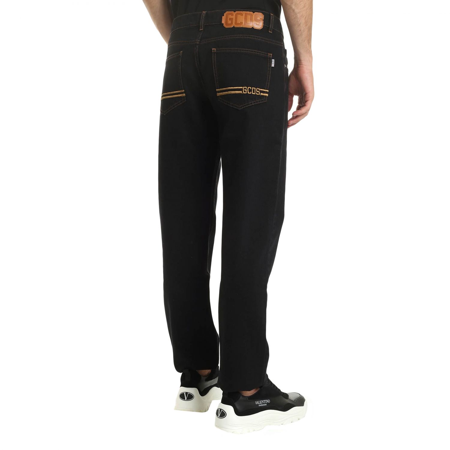 Gcds Outlet: Jeans men - Black | Jeans Gcds FW20M030146 GIGLIO.COM