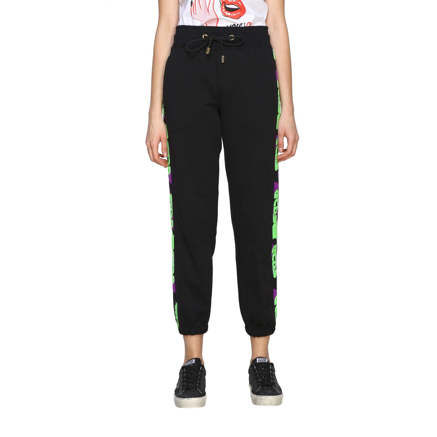 Gcds Outlet: Pantalone donna - Verde | Pantalone Gcds FW20W030002 GIGLIO.COM