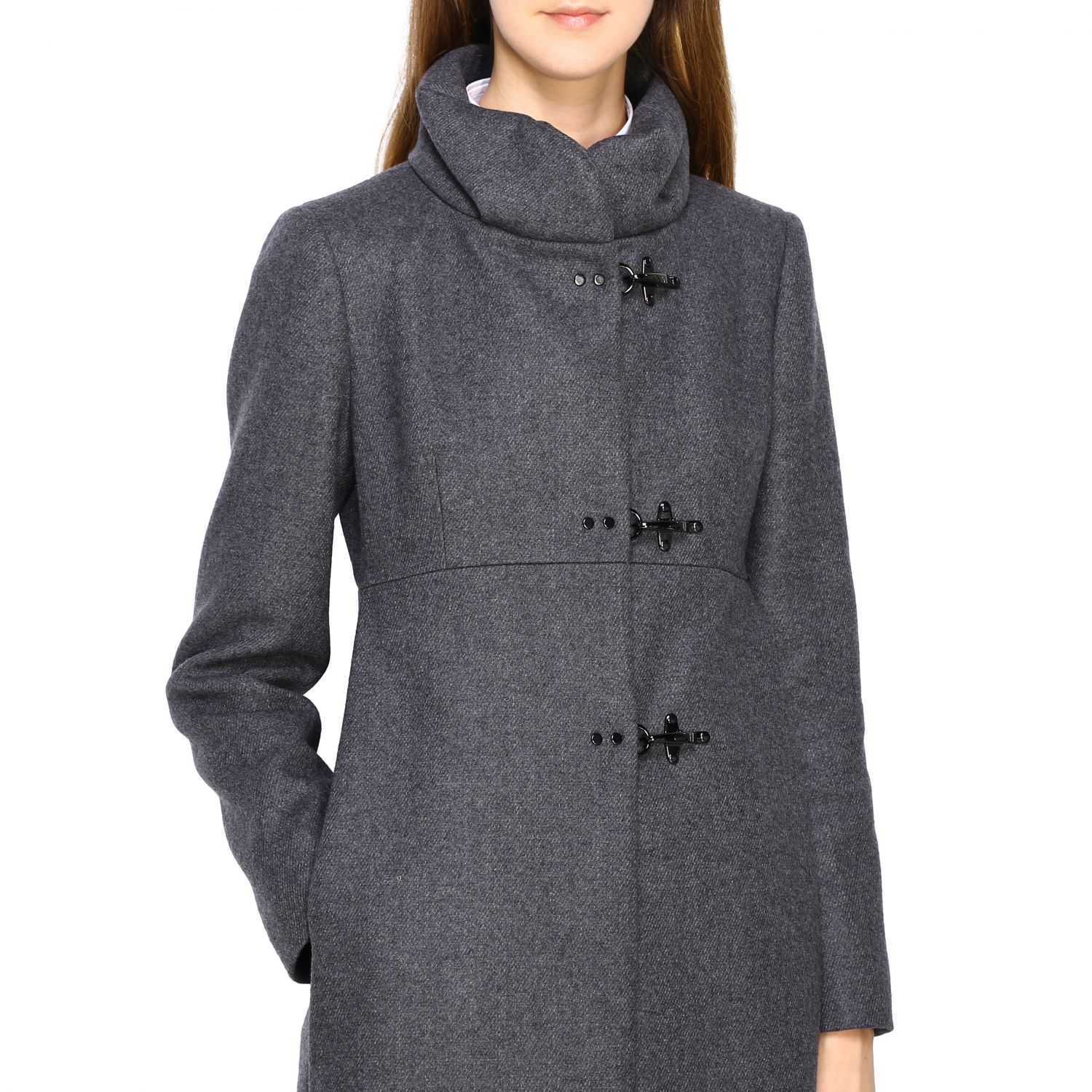 FAY: Coat women - Grey | Coat Fay NAW5039Y050 RKH GIGLIO.COM