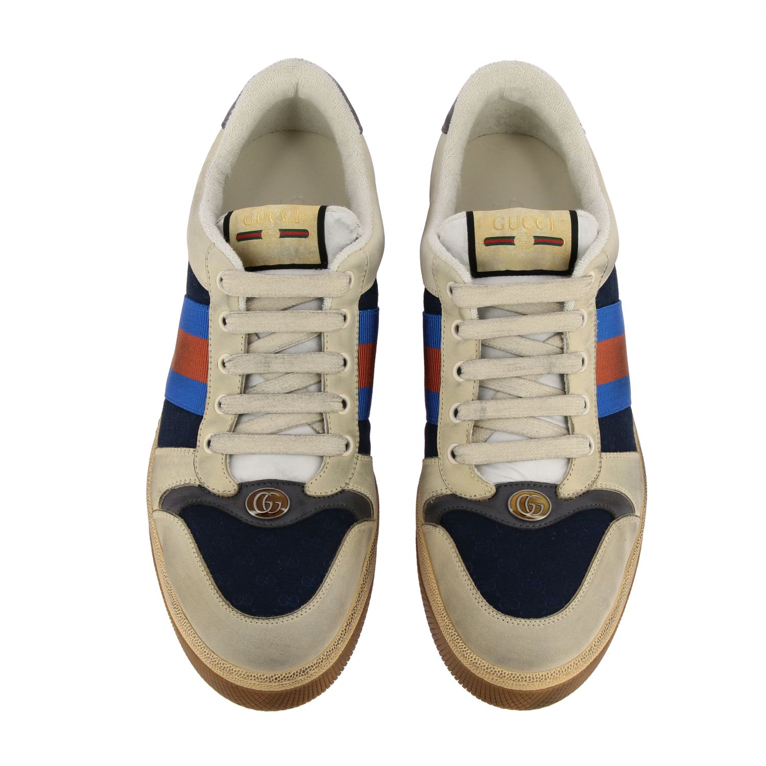 GUCCI: Shoes men | Sneakers Gucci Men Ivory | Sneakers Gucci 546551 ...