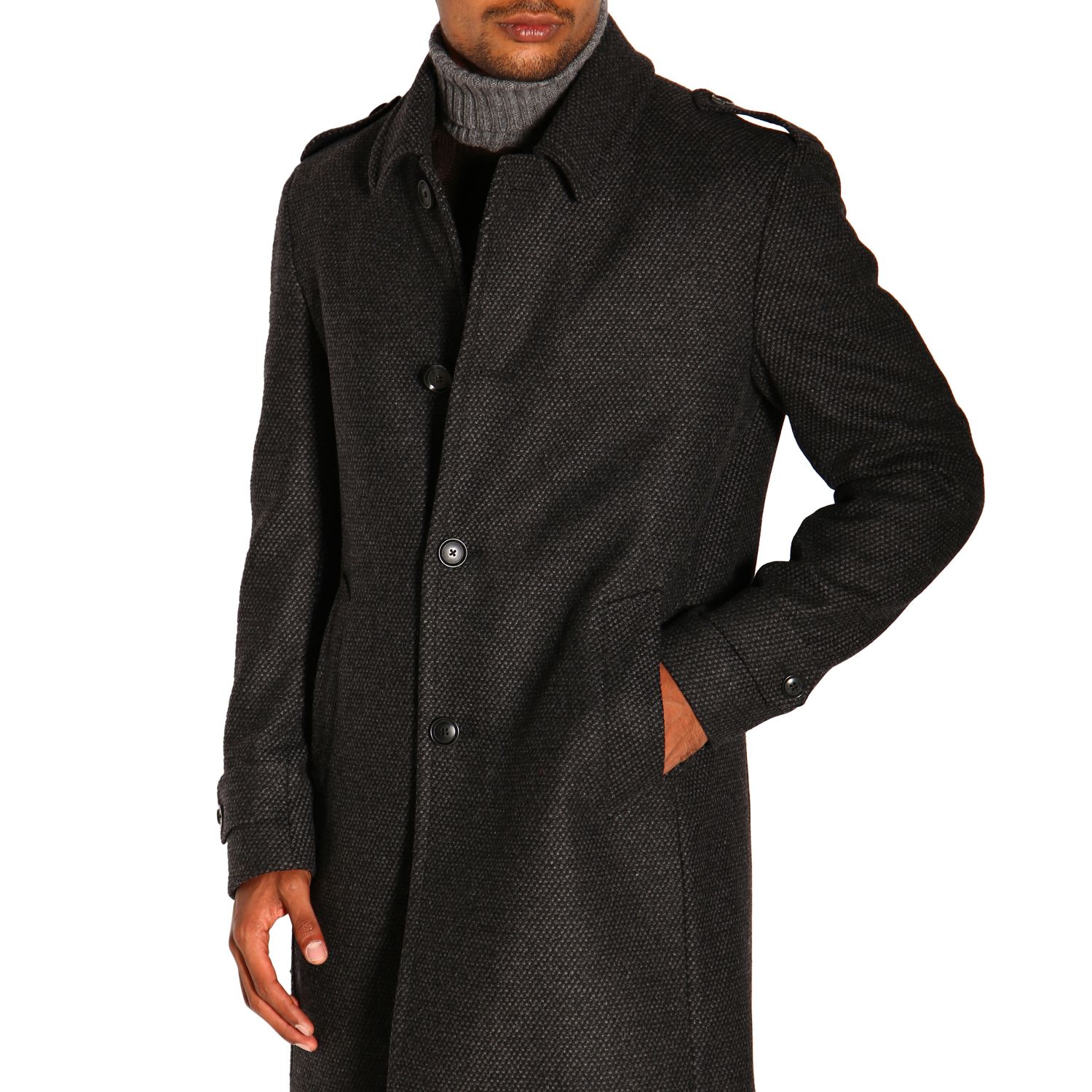 L.b.m. 1911 Outlet: Coat For Man - Charcoal | L.b.m. 1911 Coat 7402 ...