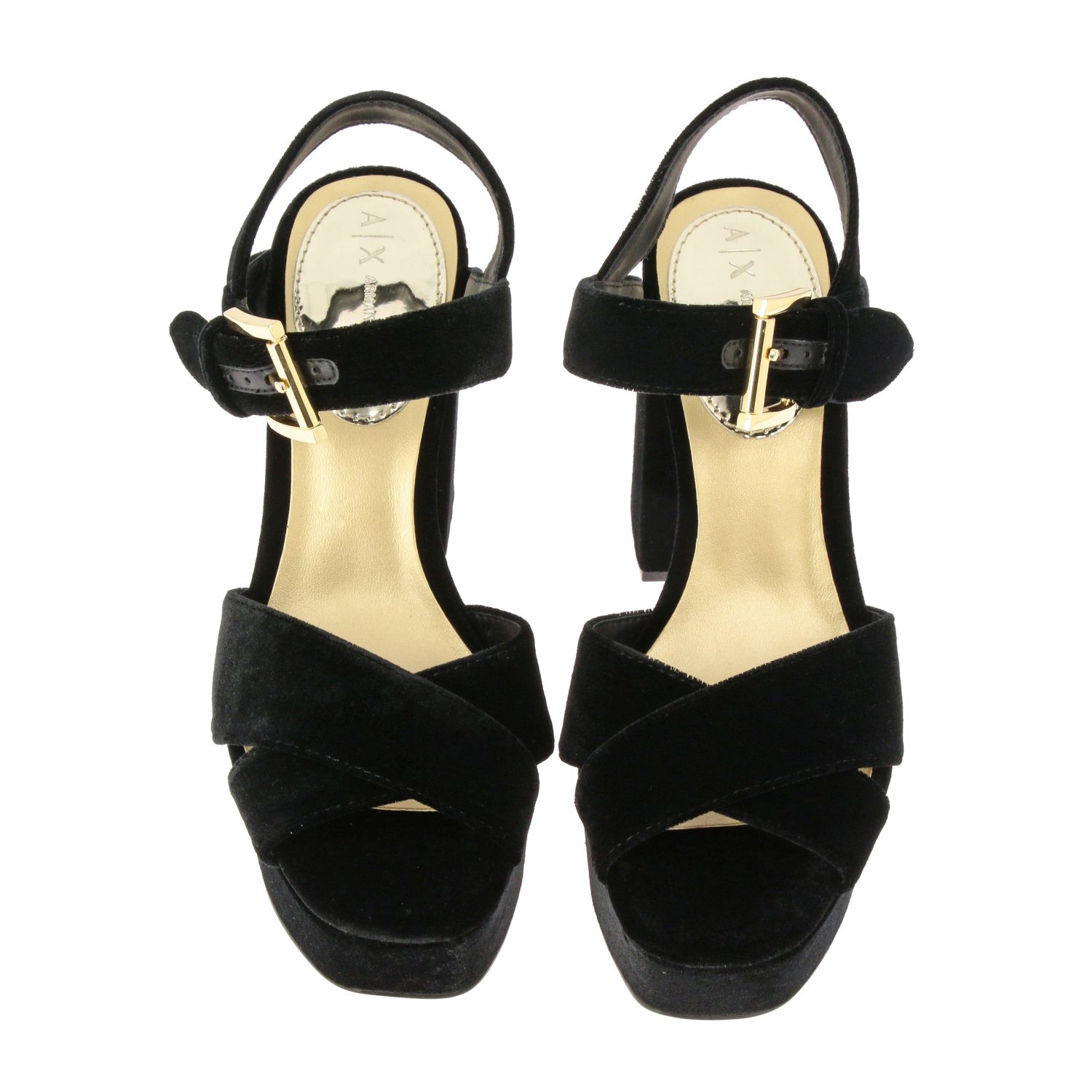 Armani Exchange Outlet: High heel shoes women - Black | High Heel Shoes ...