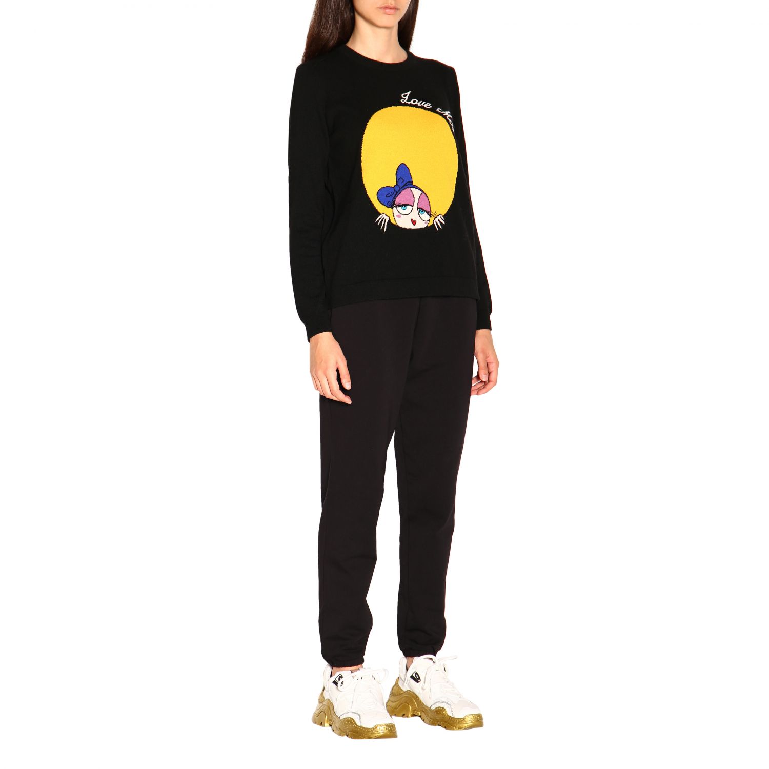 Love Moschino Outlet jumper for women Black Love Moschino jumper