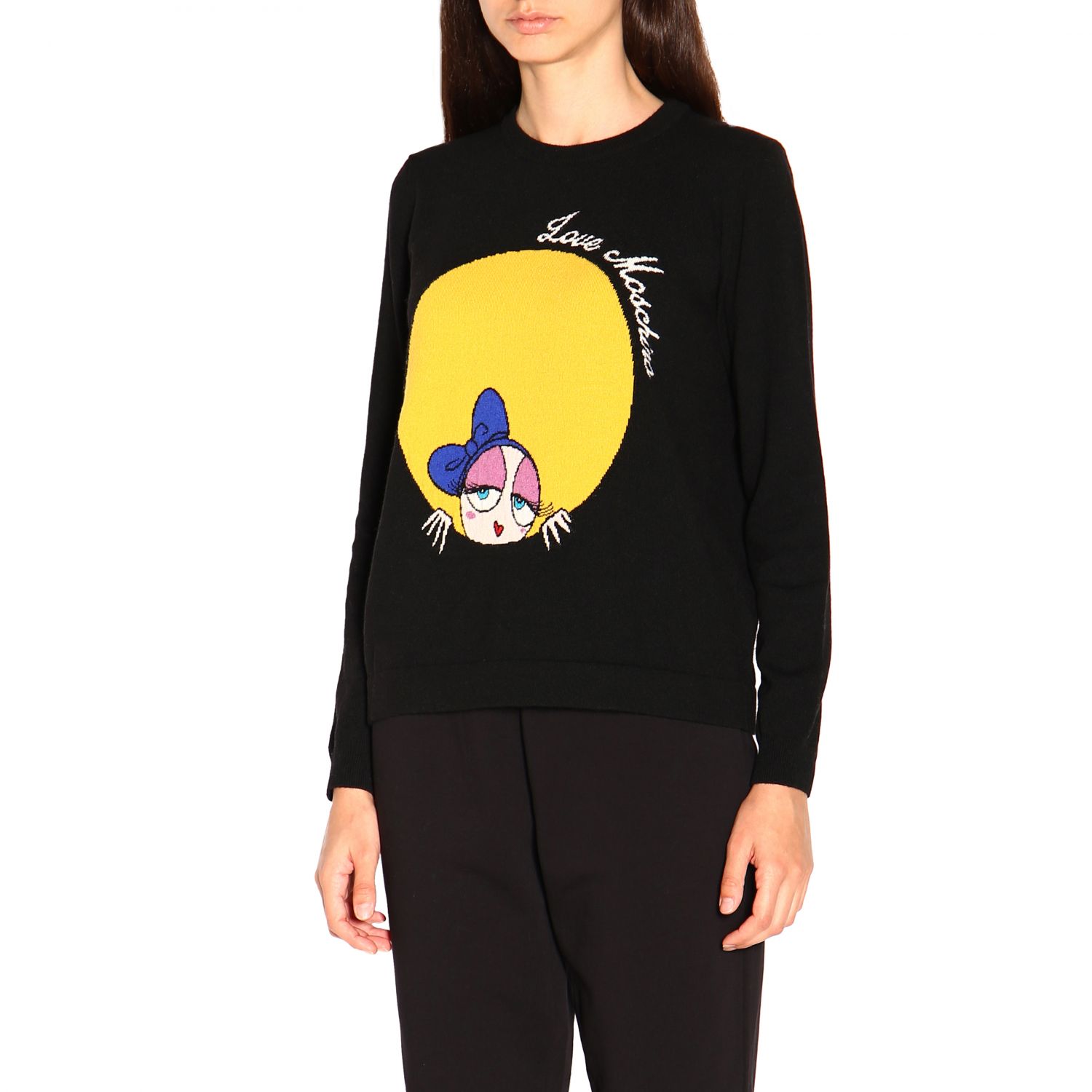 Love Moschino Outlet jumper for women Black Love Moschino jumper