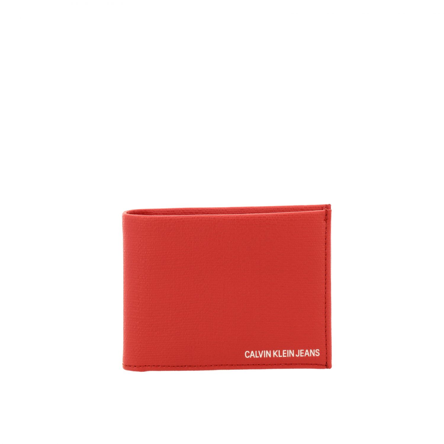 Calvin Klein Jeans Outlet: wallet for man - Red | Calvin Klein Jeans wallet  K50K504748 online on 
