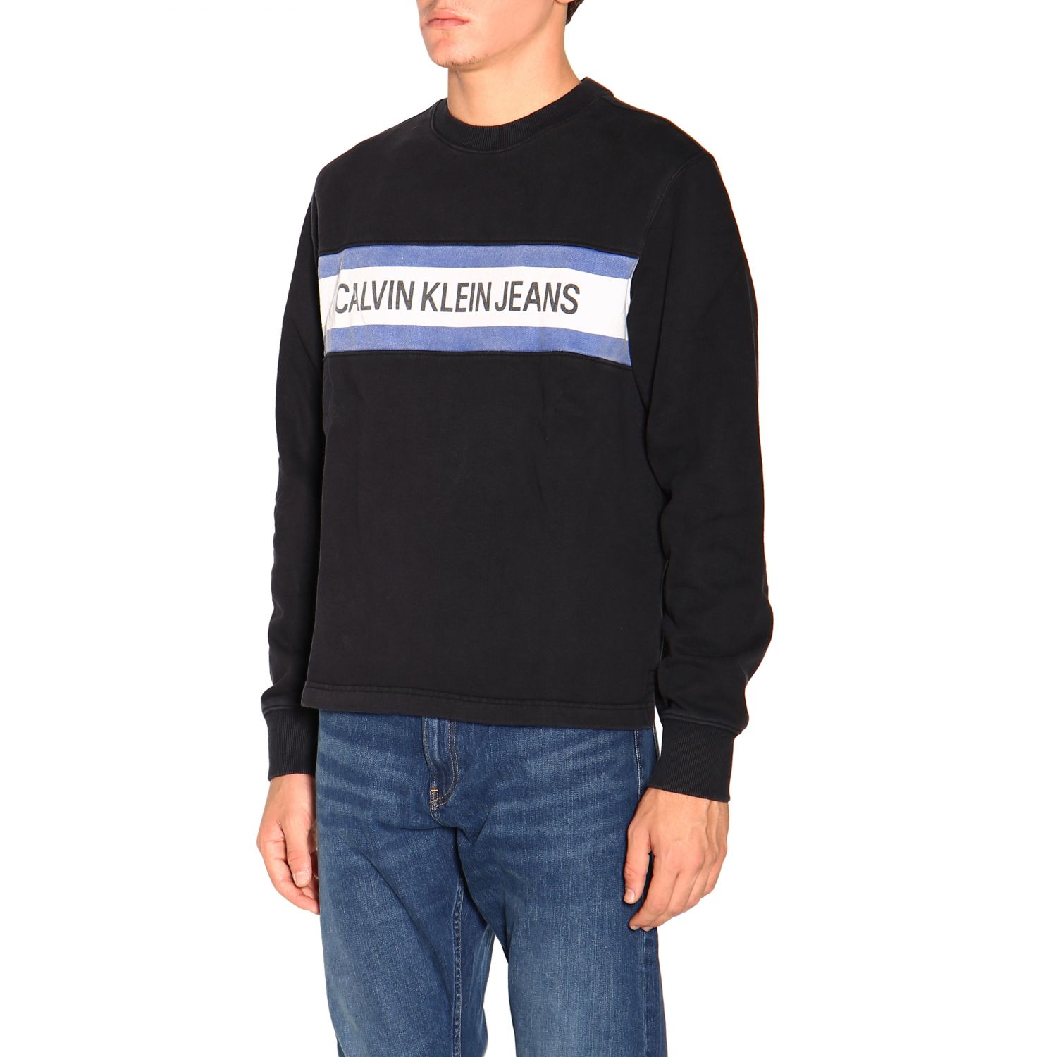 calvin klein sweatshirt mens black