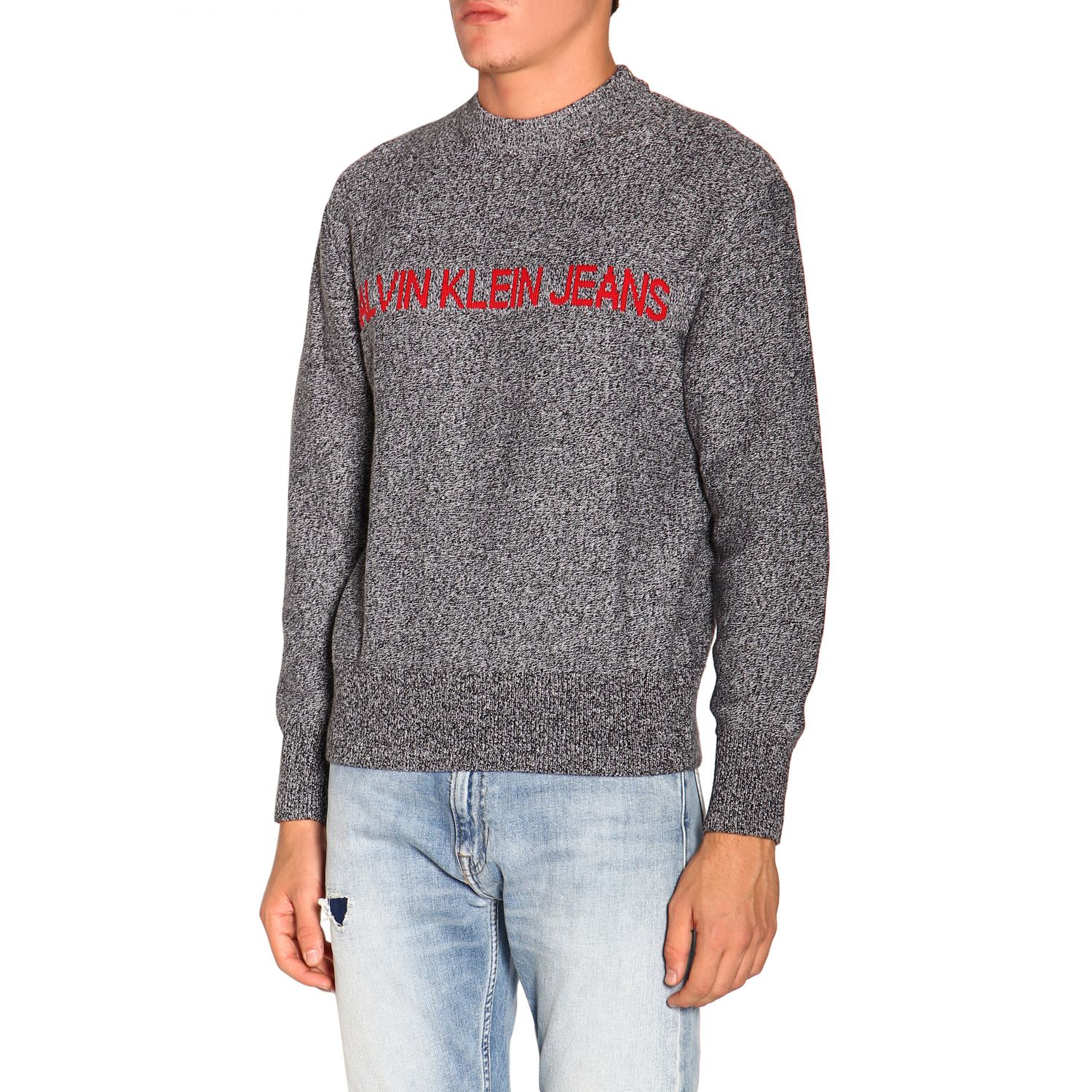 grey ck jumper