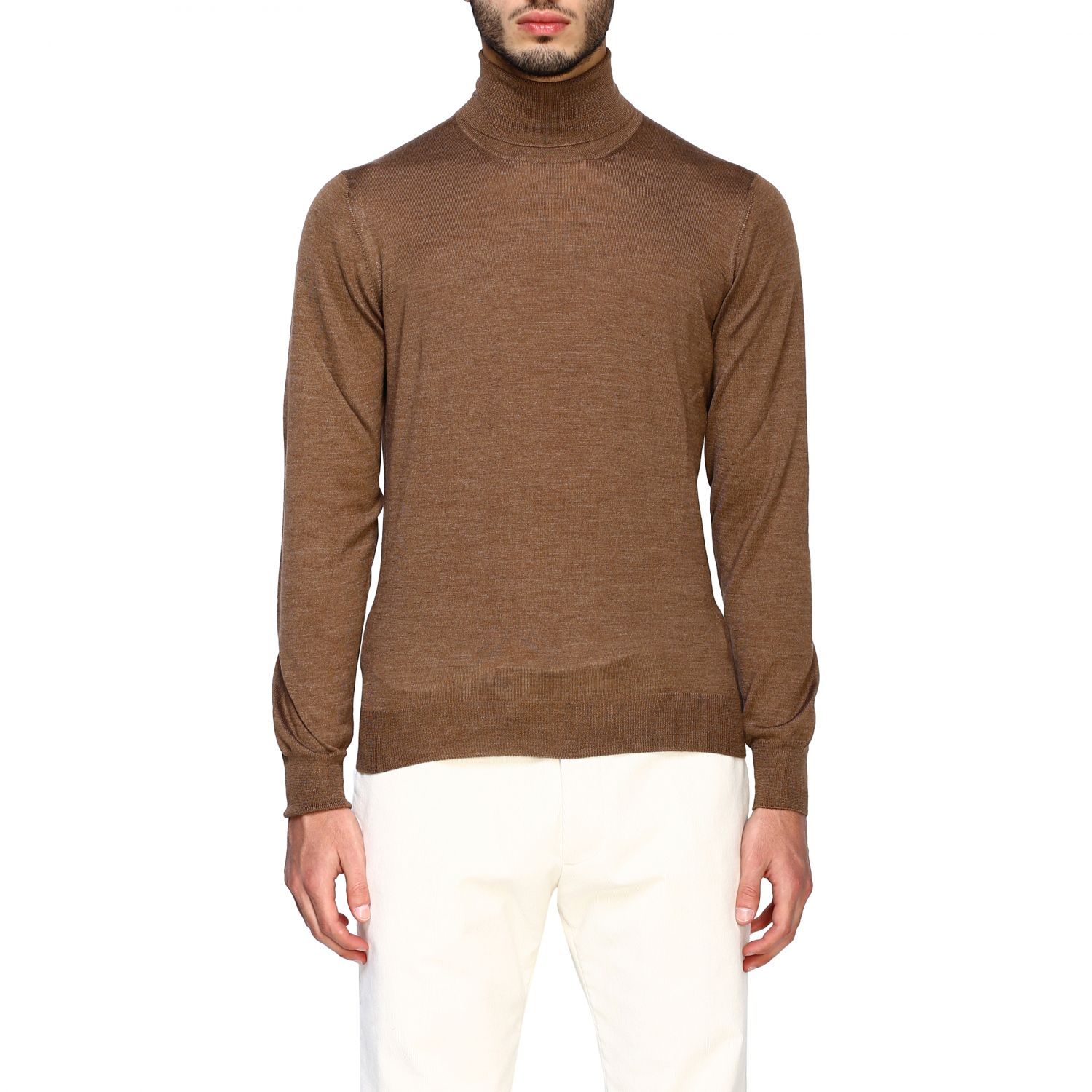 Tagliatore Outlet Jumper men Brown Jumper Tagliatore MIKE531
