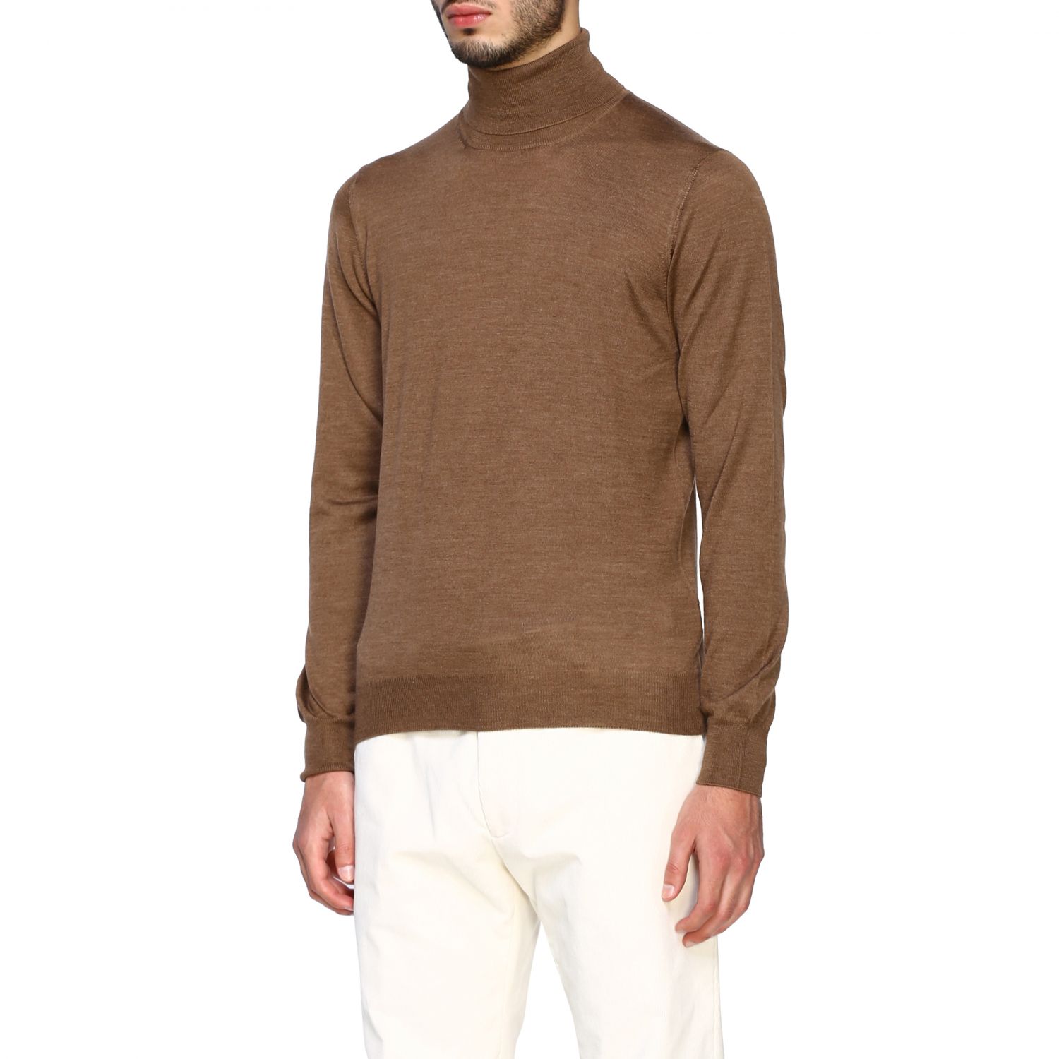 Tagliatore Outlet: Jumper men - Brown | Jumper Tagliatore MIKE531 ...