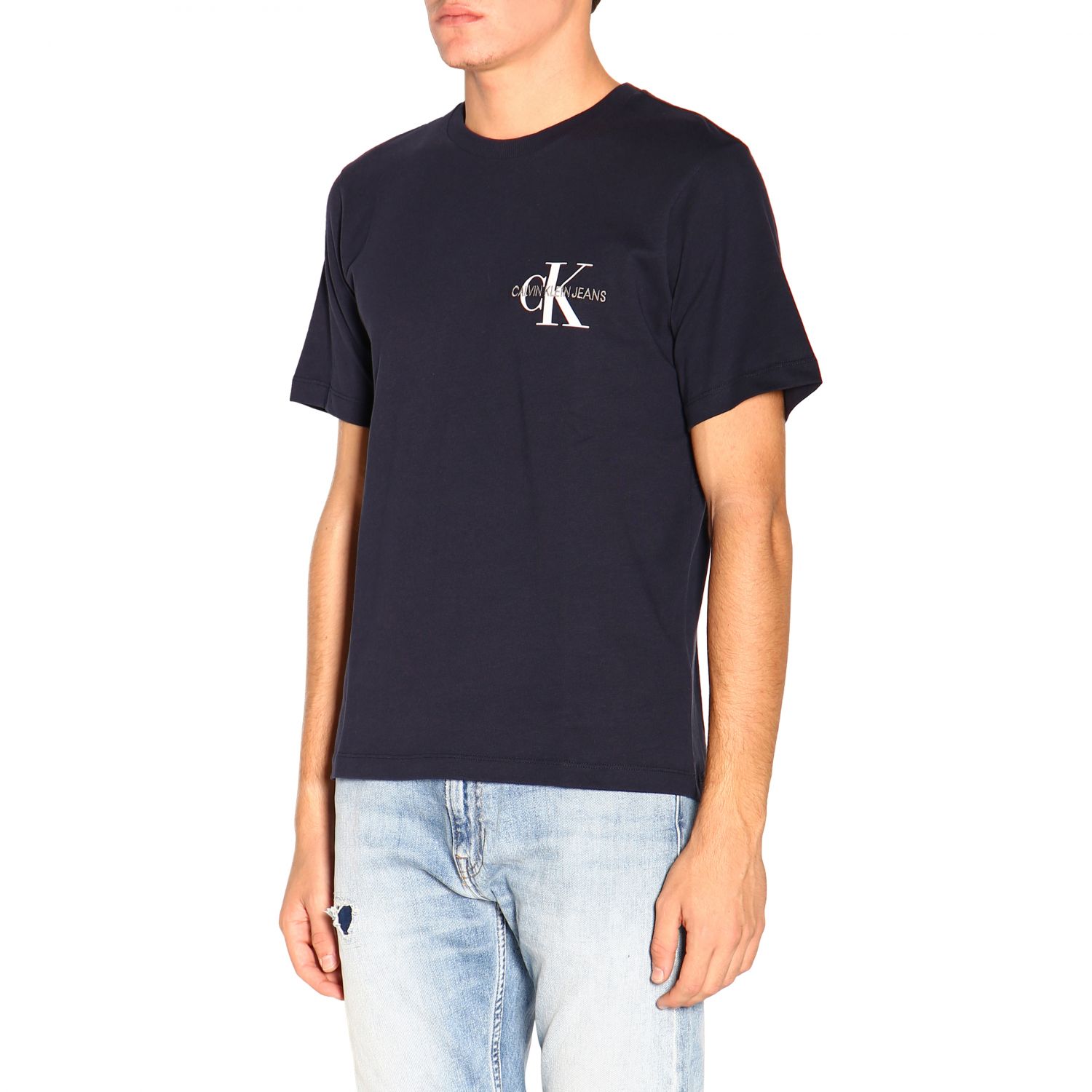 calvin klein jeans blue shirt