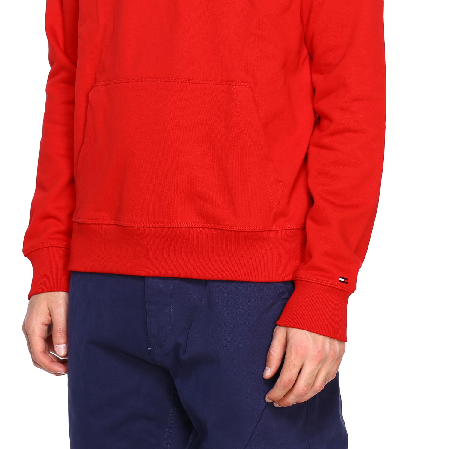 mens red tommy hilfiger sweatshirt