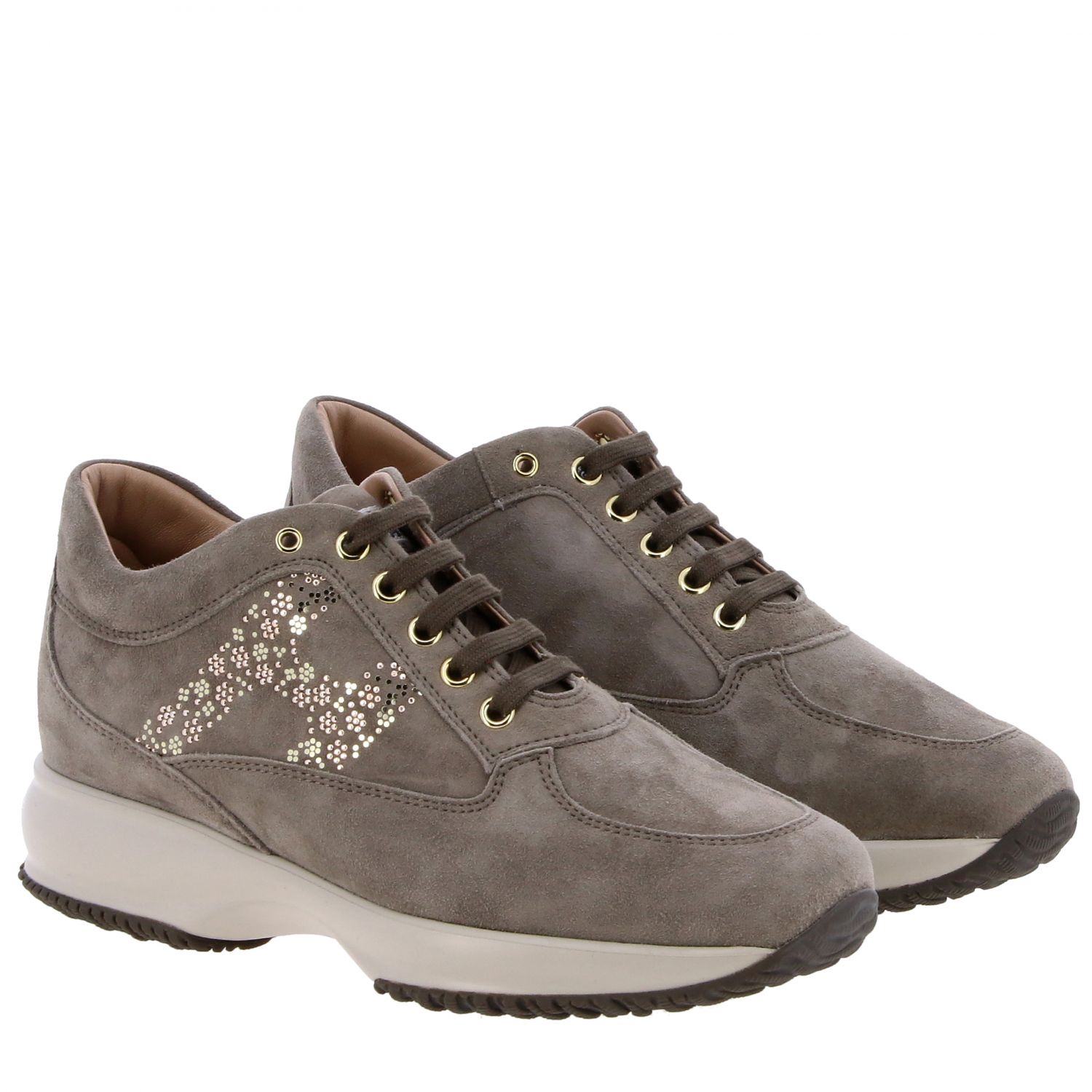 Hogan Outlet: Scarpe donna | Sneakers Hogan Donna Tortora | Sneakers Hogan  HXW00N0BY10C R0C GIGLIO.COM