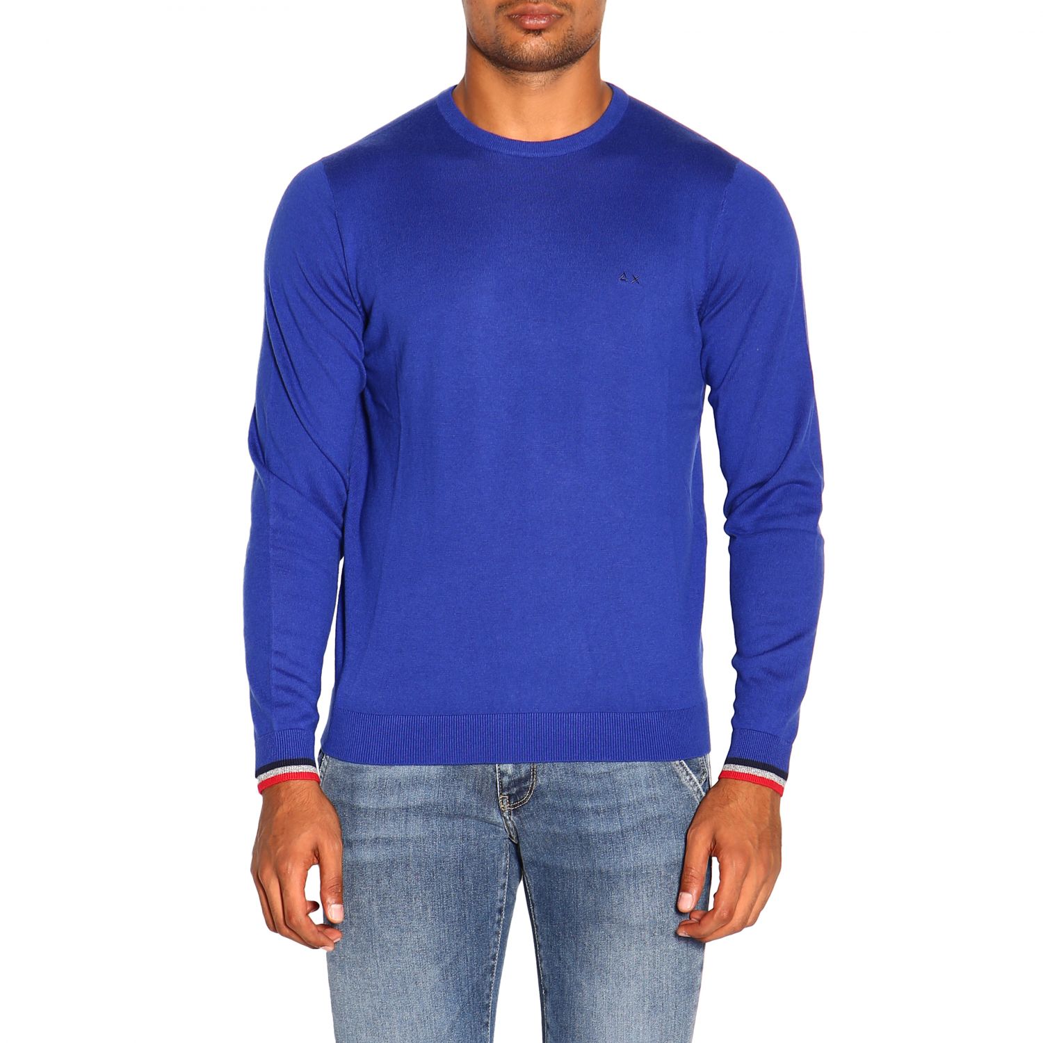 Sun 68 Outlet: Sweater men - Royal Blue | Sweater Sun 68 K29111 GIGLIO.COM