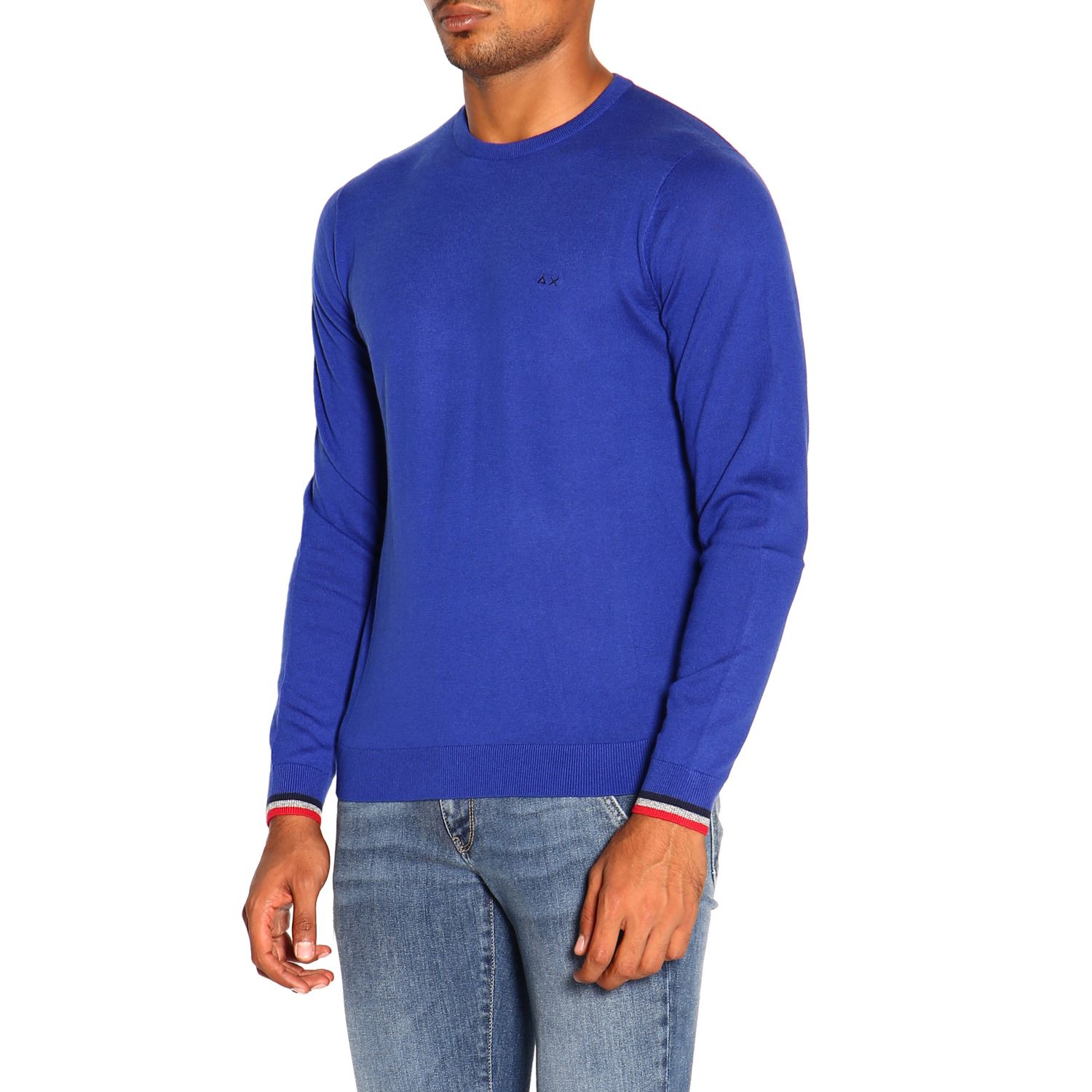 Sun 68 Outlet: Sweater men - Royal Blue | Sweater Sun 68 K29111 GIGLIO.COM