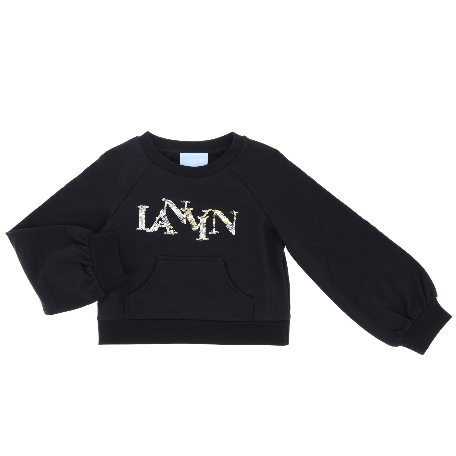 Lanvin Outlet: Maglia a maniche lunghe con logo - Nero | Maglia Lanvin  4L4510 GIGLIO.COM