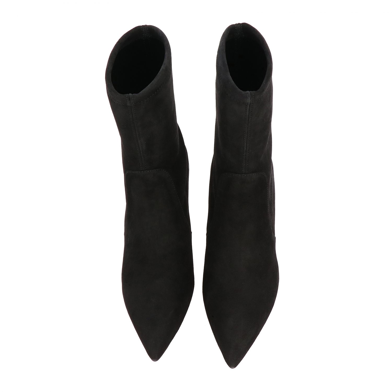 stuart weitzman black wren 75 suede heeled ankle boots