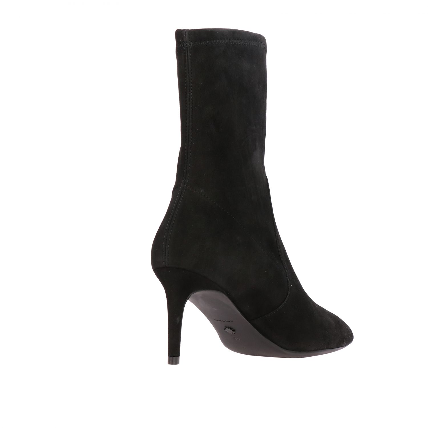stuart weitzman black wren 75 suede heeled ankle boots