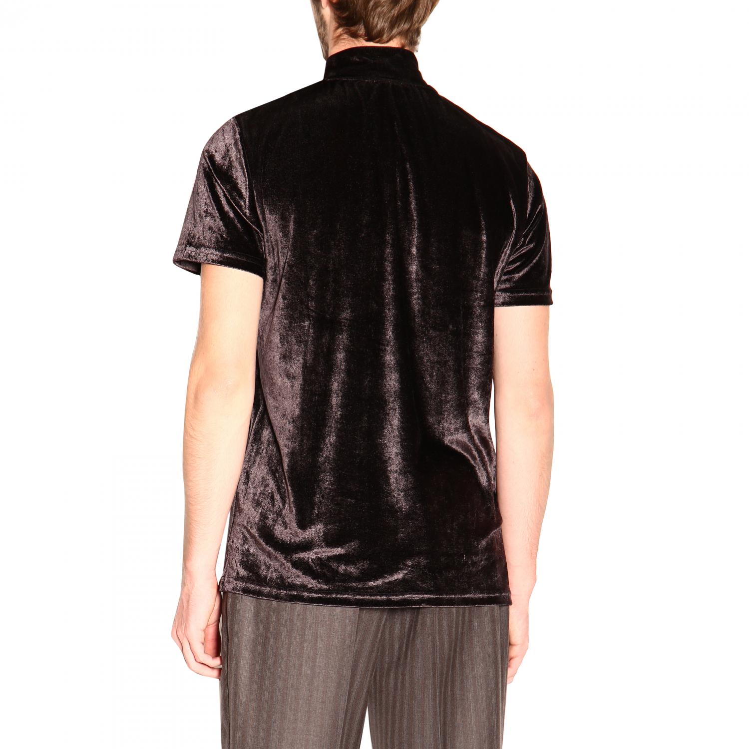 Dior Homme Outlet: Maglia a maniche corte in ciniglia con logo - Nero | T-Shirt  Dior Homme 943J654A0585 GIGLIO.COM