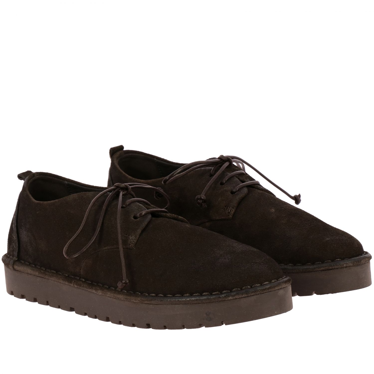 MARSÈLL: Sancrispa Alta Marsell laced shoes in suede - Dark | Marsèll ...