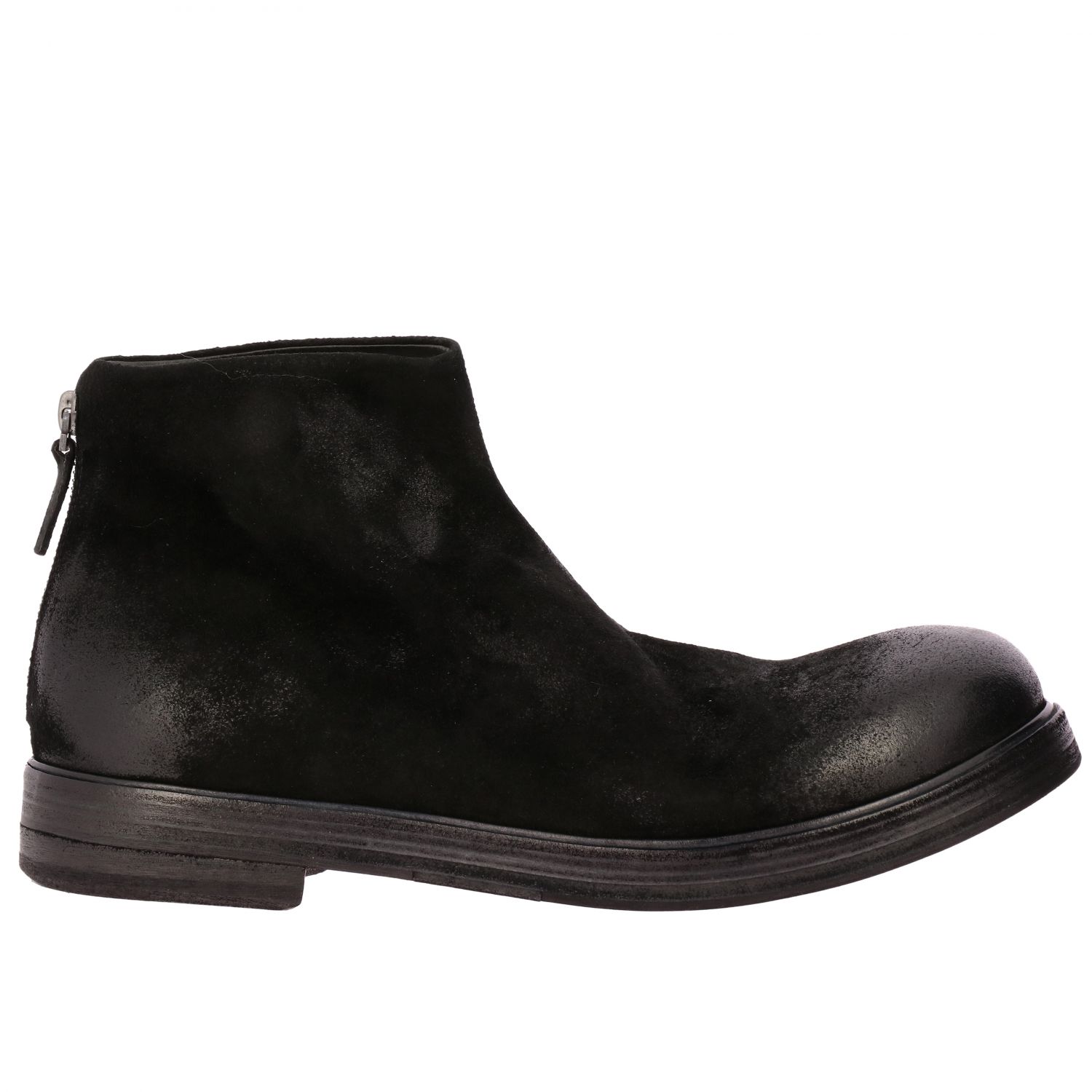 zip black boots