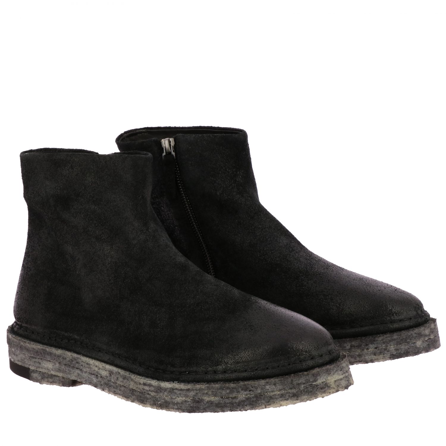MARSÈLL Marsell Zip Parapa suede ankle boots with rubber sole and zip