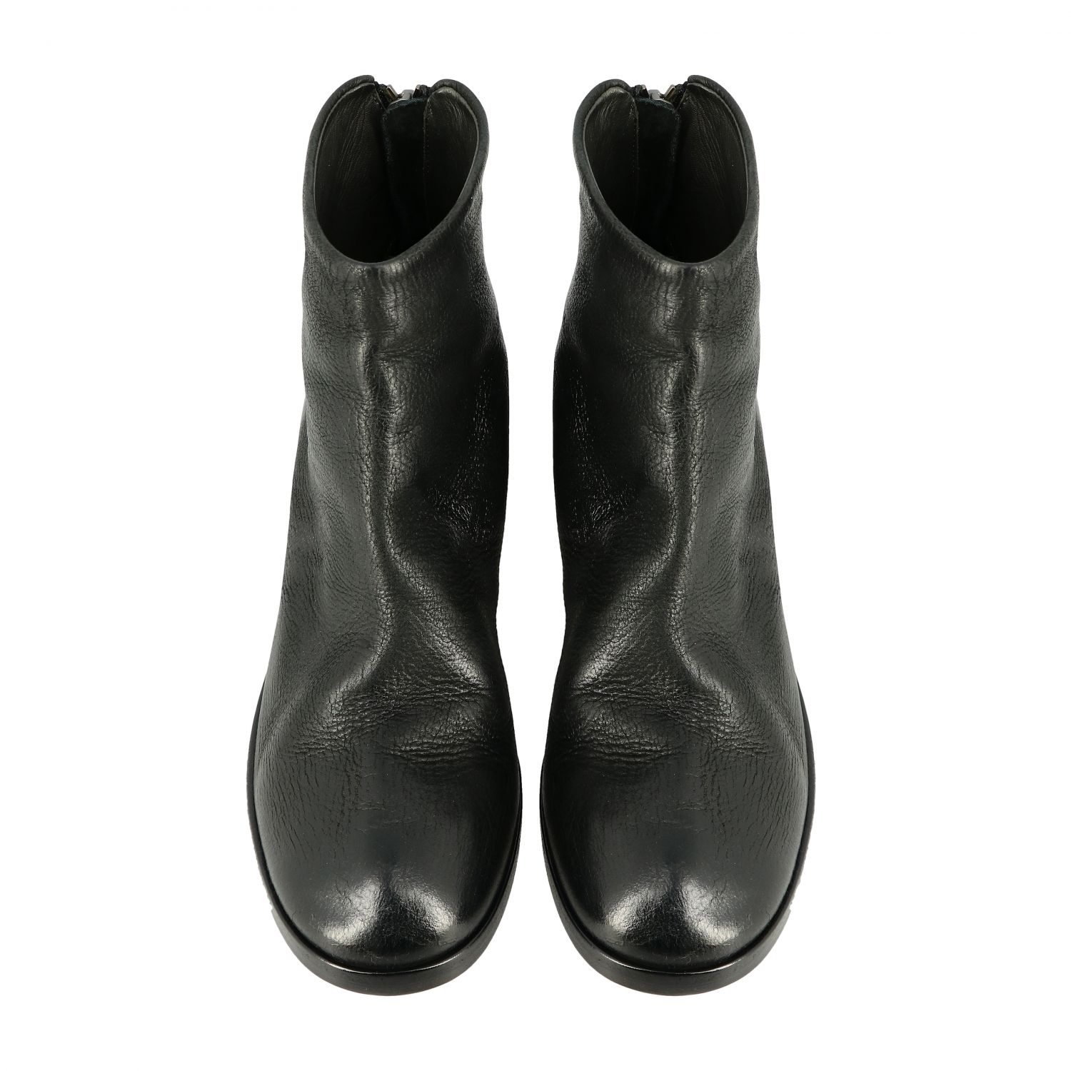 MARSÈLL: Marsell Listo Leather ankle boots with macro zip | Flat ...