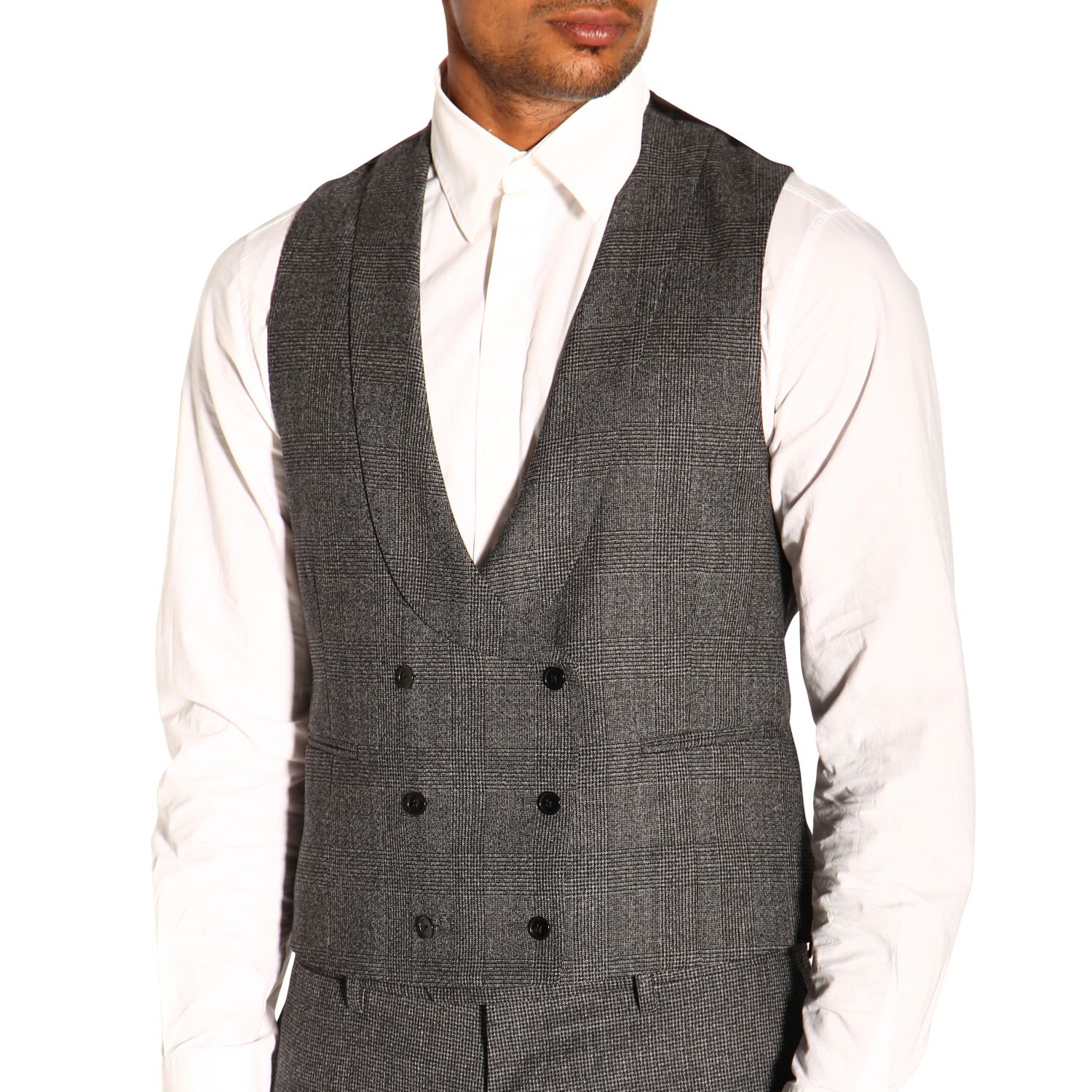 Lardini Outlet Suit vest men Suit Vest Lardini Men Grey Suit Vest