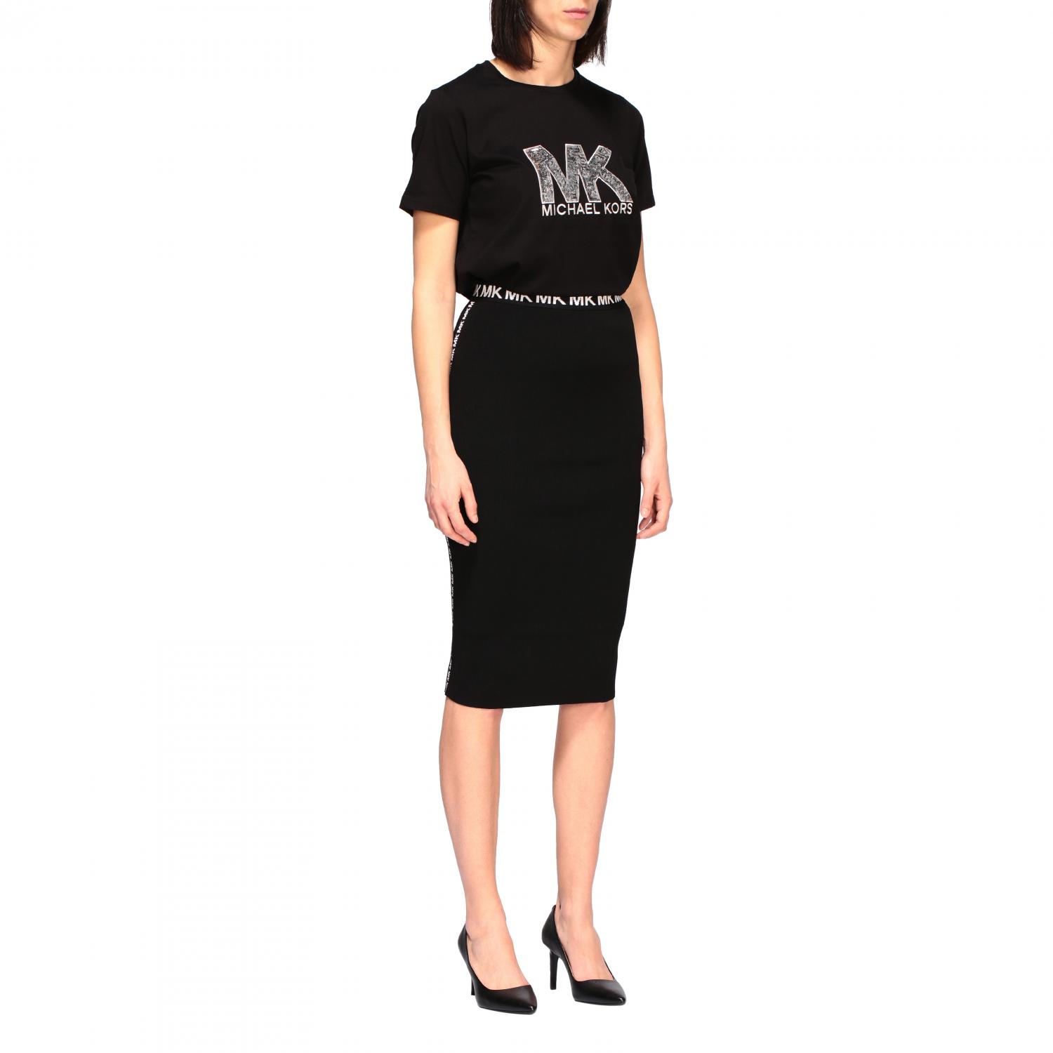 MICHAEL KORS: t-shirt for women - Black | Michael Kors t-shirt MH95MCE97J  online on 