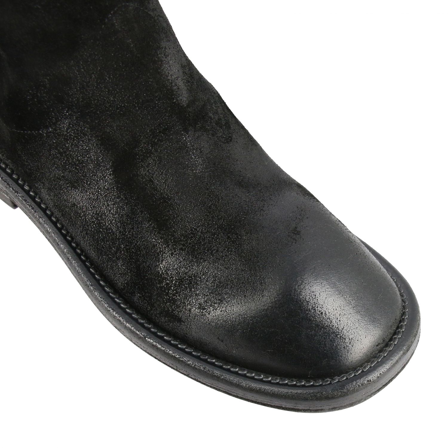 flat ankle boots with front zip