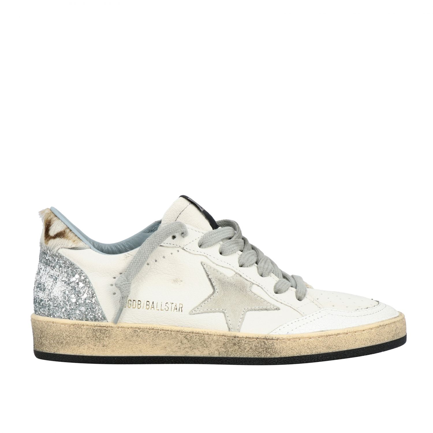 Golden Goose Outlet: Ball star sneakers in leather with suede star ...