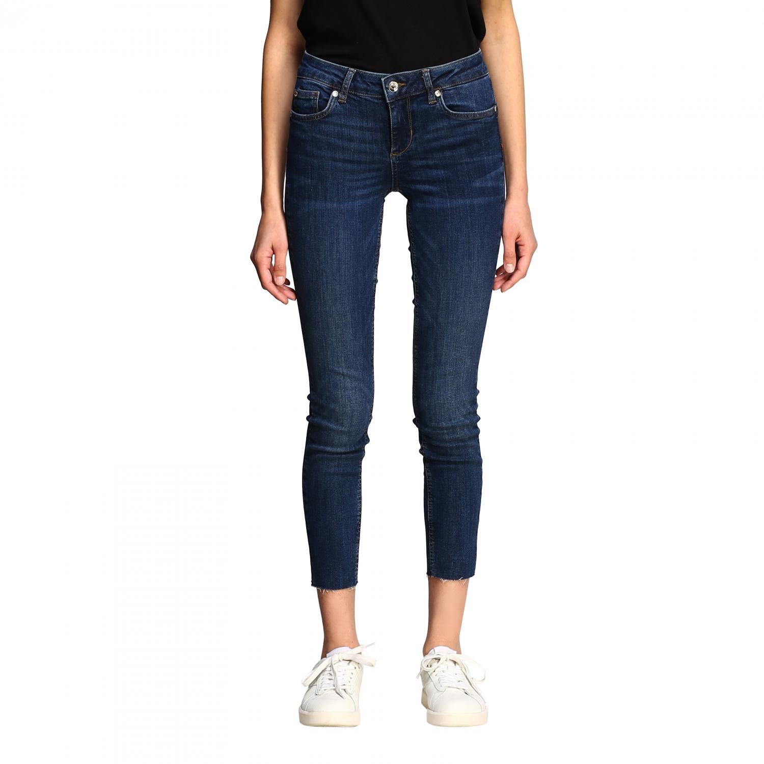 LIU JO: Mid-waist Skinny Fit Jeans In Stonewash Denim - Blue | Liu Jo ...