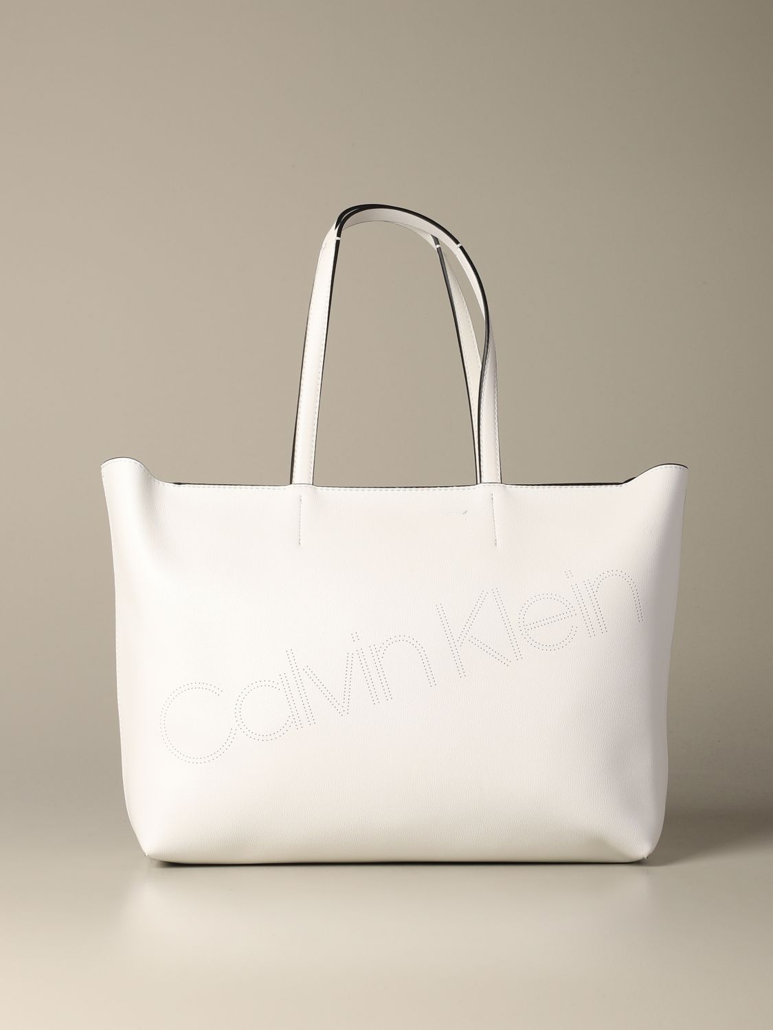 Predictor Investigation Acquisition Calvin Klein Outlet: Tote bag women - White | Tote Bags Calvin Klein  K60K606184 GIGLIO.COM