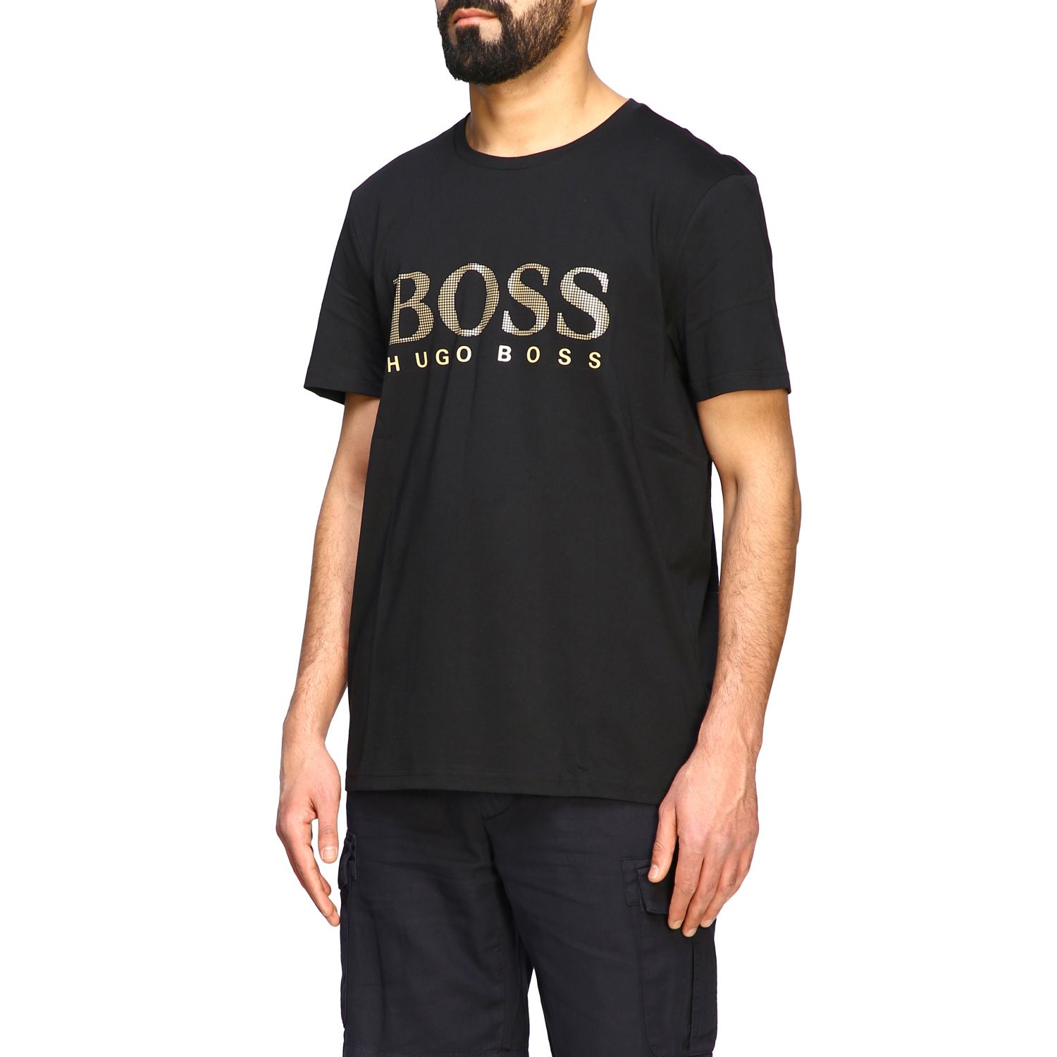 Outlet Hugo Boss: Camiseta para hombre, Negro | Hugo Boss en línea GIGLIO.COM