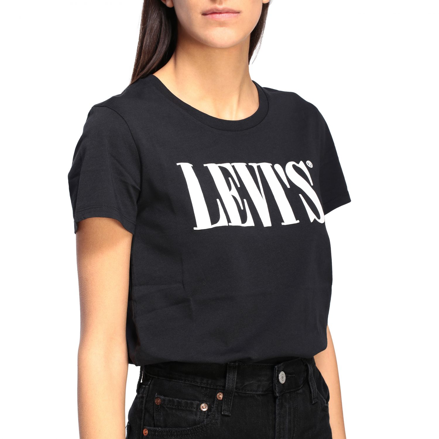 levi t shirt womens black