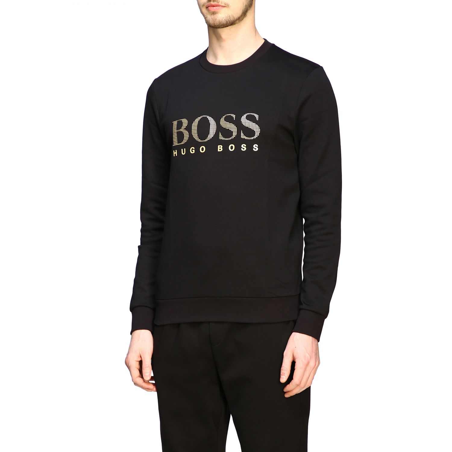 verzonden Als reactie op de zij is Hugo Boss Outlet: crewneck sweatshirt with logo - Black | Hugo Boss  sweatshirt 50420367 online on GIGLIO.COM
