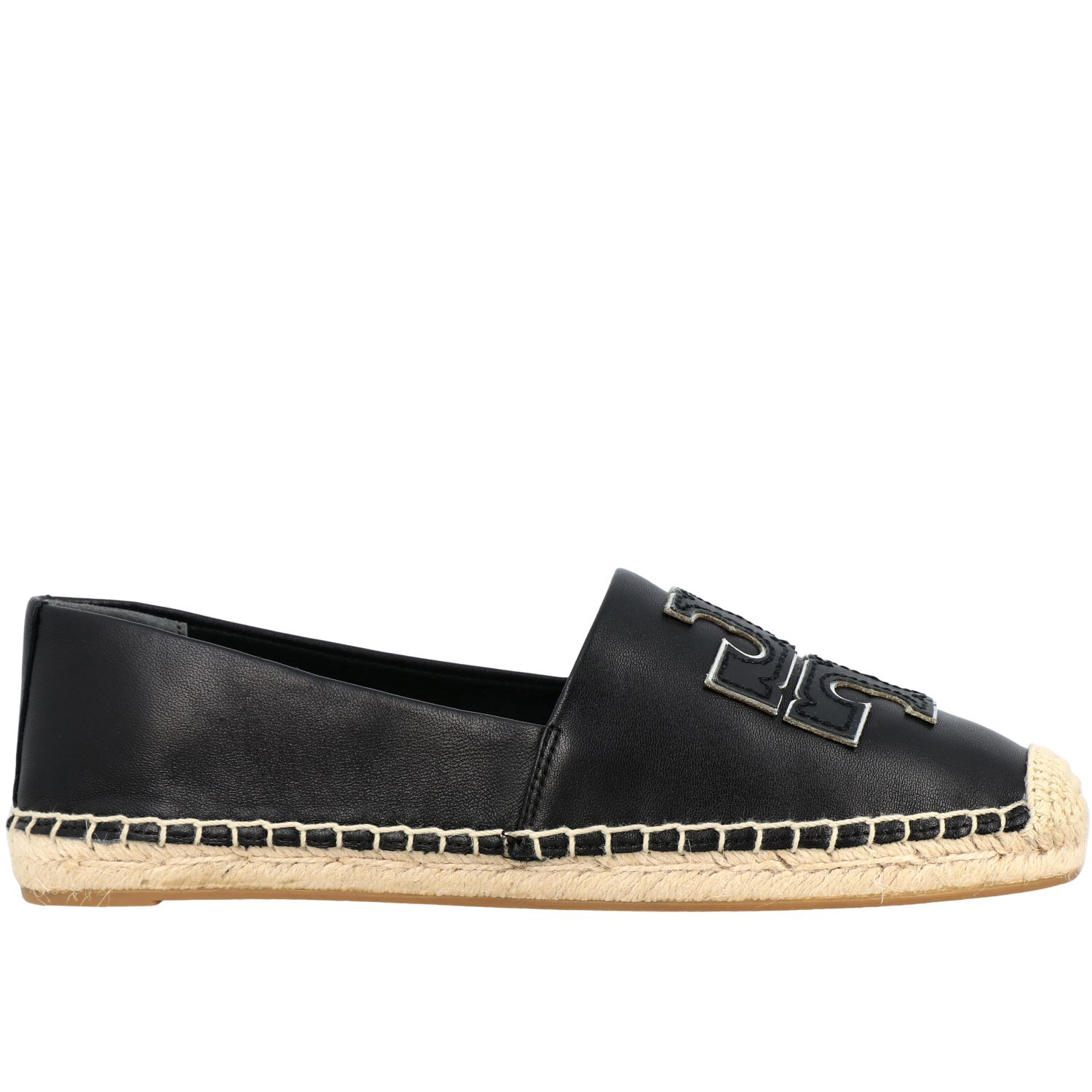 Tory Burch Outlet: Ines espadrilles in nappa leather with emblem - Black | Tory  Burch espadrilles 52035 online on 