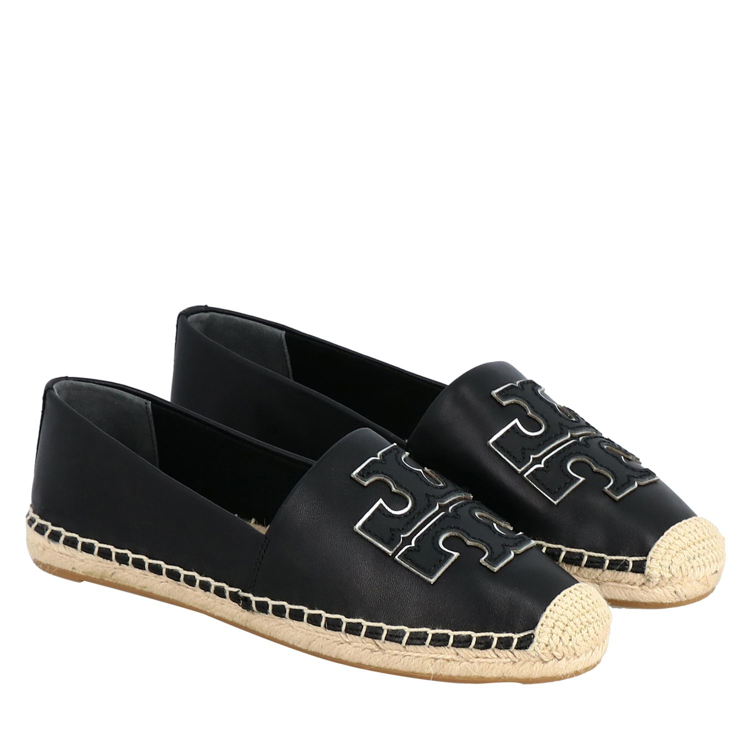 Tory Burch Outlet: Ines espadrilles in nappa leather with emblem ...